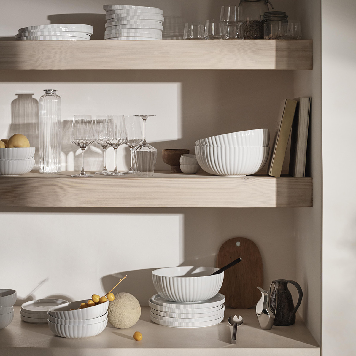 Georg Jensen Bernadotte serveringsskål 3,25 L vit