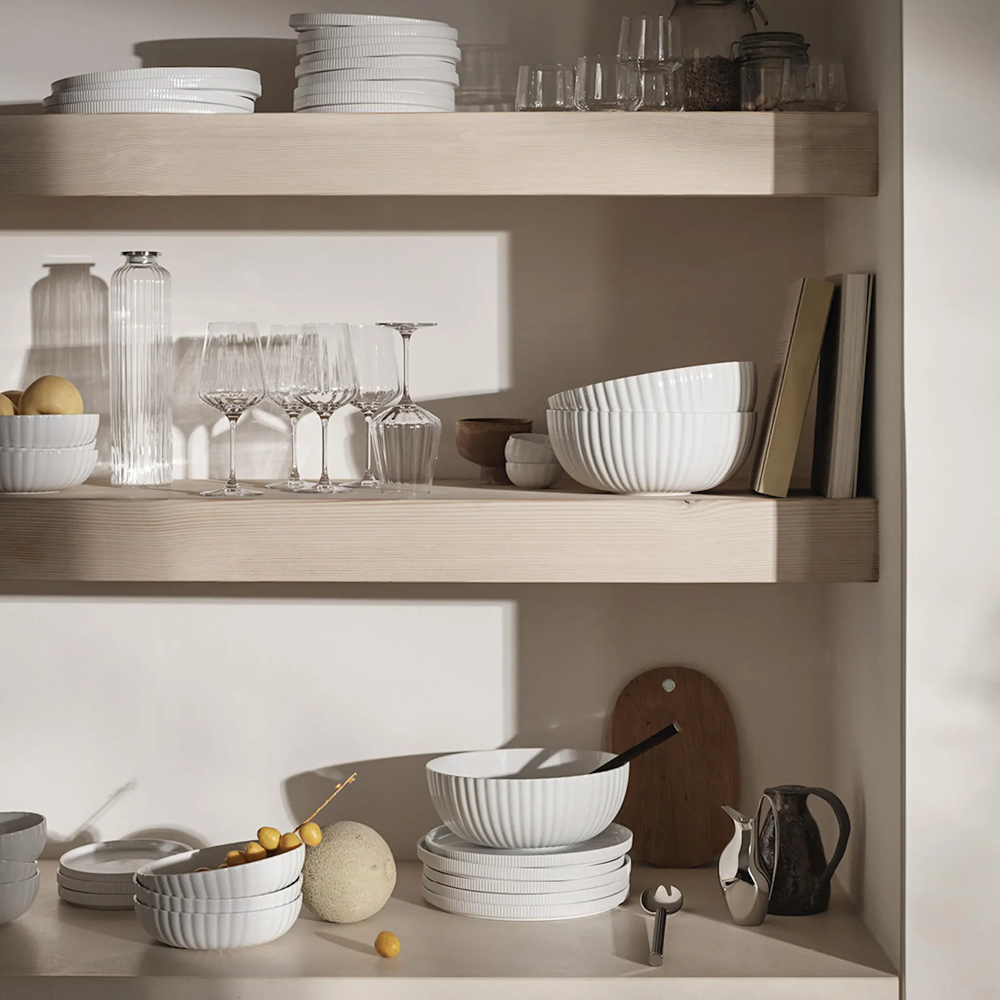 Georg Jensen Bernadotte serveringsskål 3,25 L vit