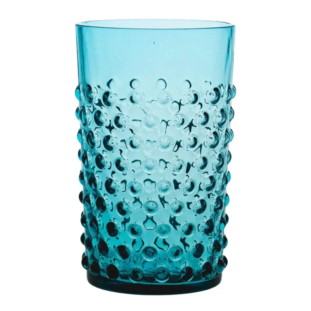 Hobnail glass 20 cl aquamarine