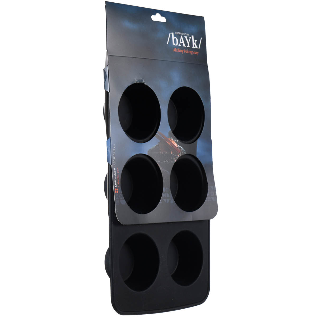 Modern House bAYk muffinsform 6 rom svart