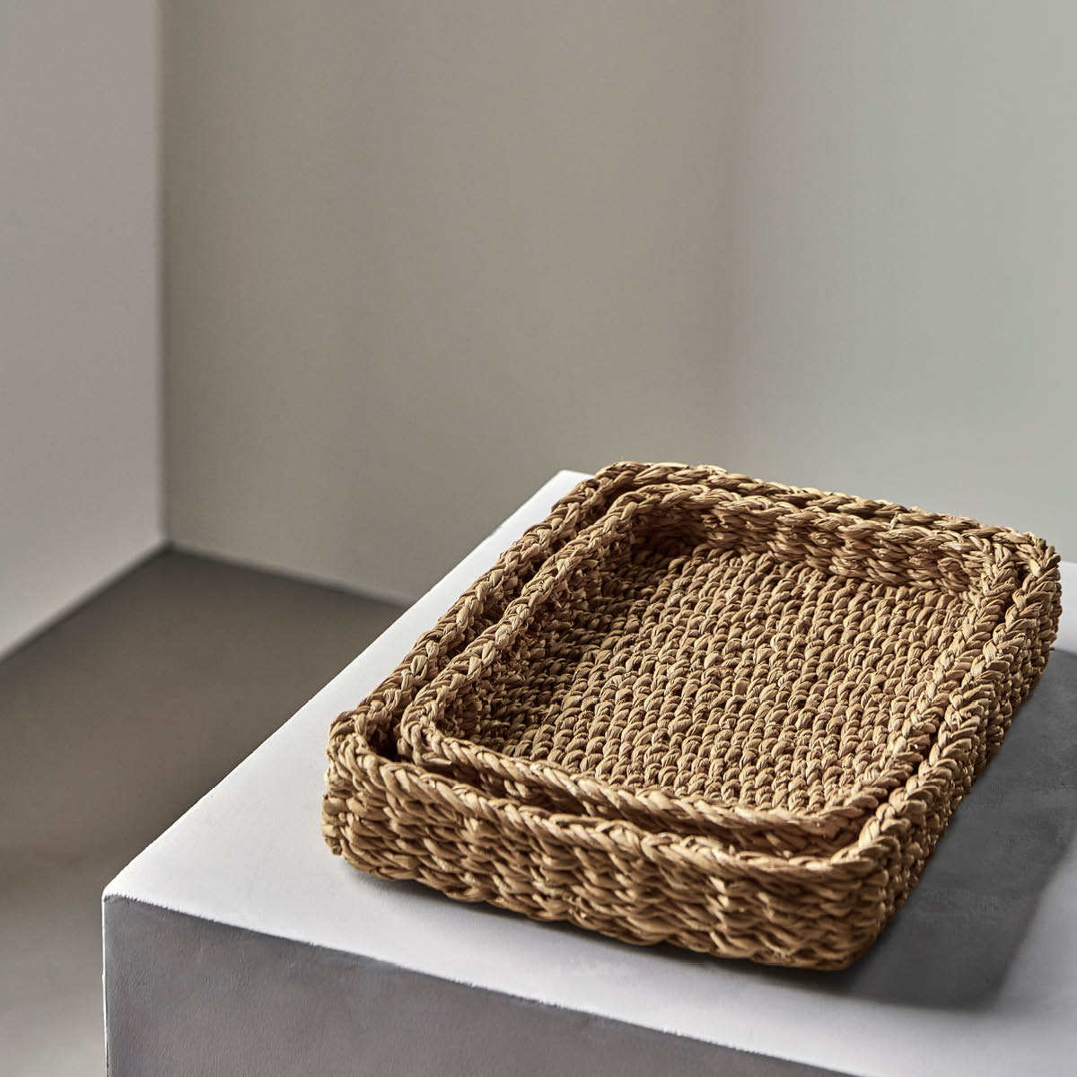 Meraki Bricka 30x20/35x24 cm 2-pack sjögräs