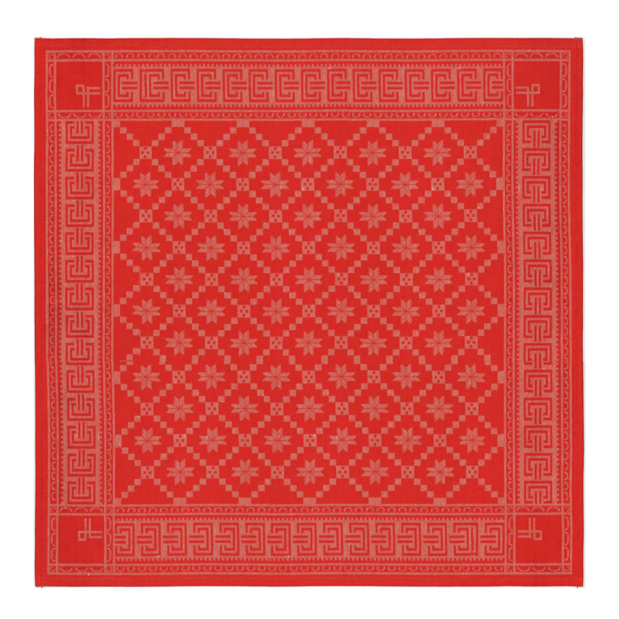 Ekelund Åttebladrose bordsduk 80X80 cm röd