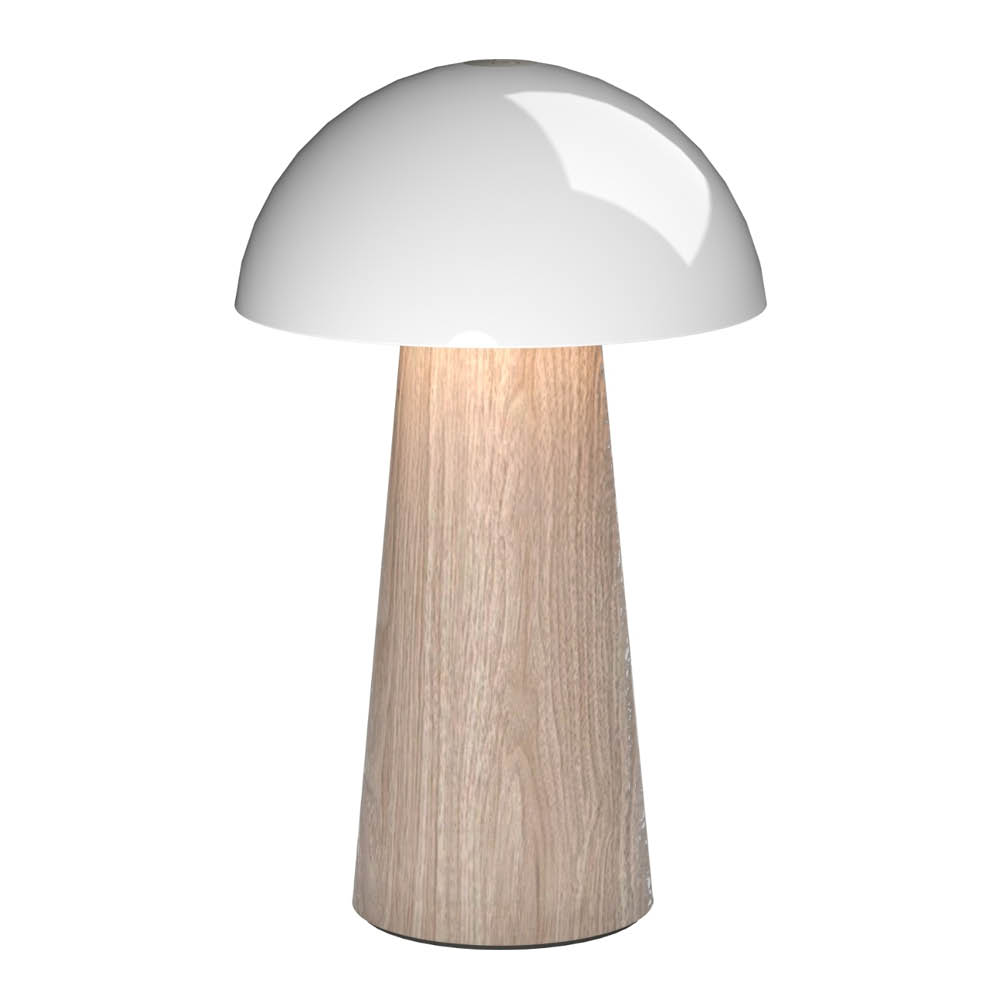 Kreafunk - Bello kannettava LED-pöytälamppu 12x19,6 cm vaalea puu