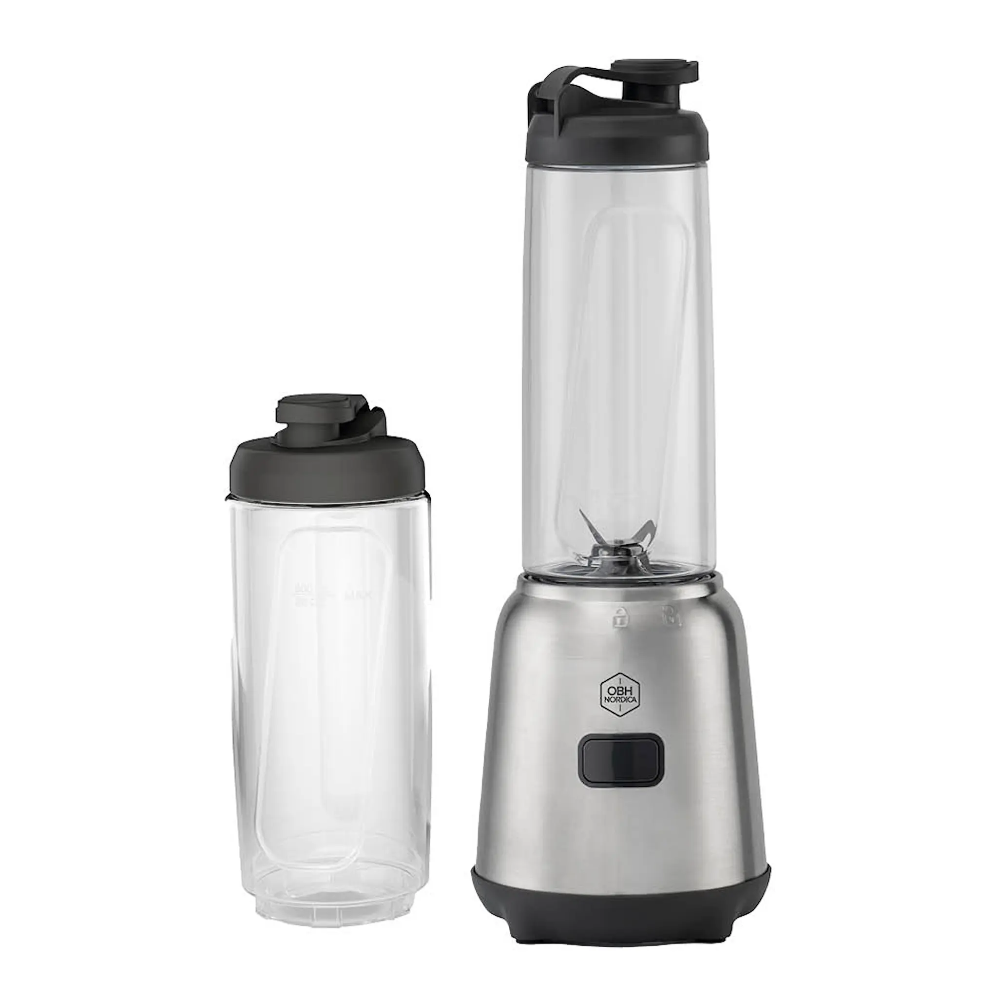 OBH Nordica Mix & Move blender med två behållare 0,6 L 300W stål