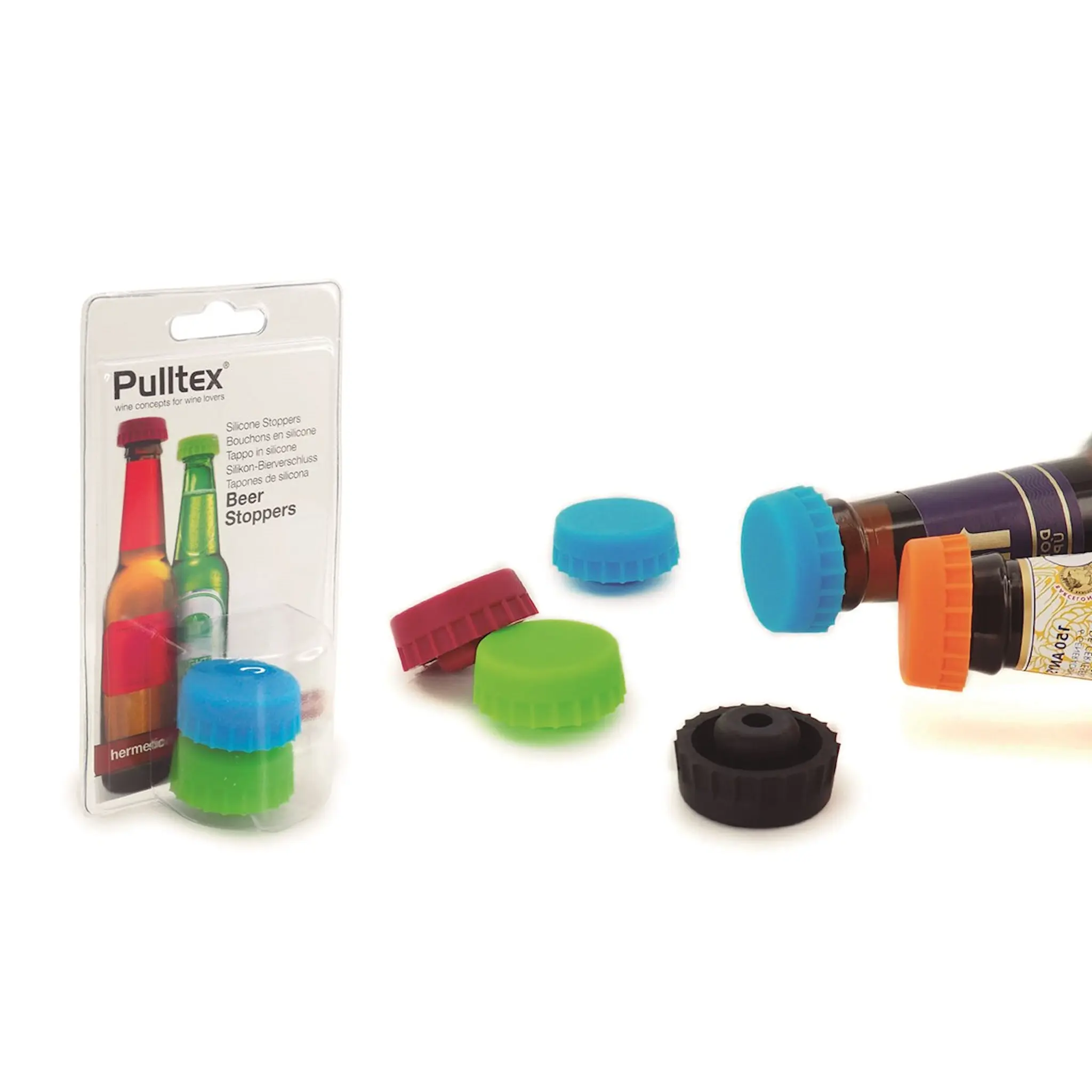 Pulltex Beer Stopper SilIkon 2-pack Svart/Grön