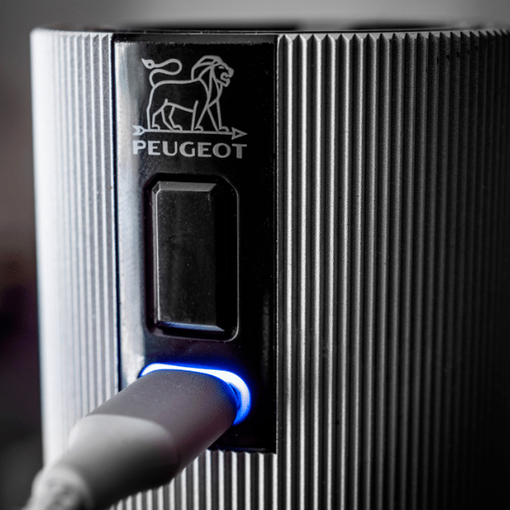 Peugeot Line elektrisk saltkvern 15 cm aluminium