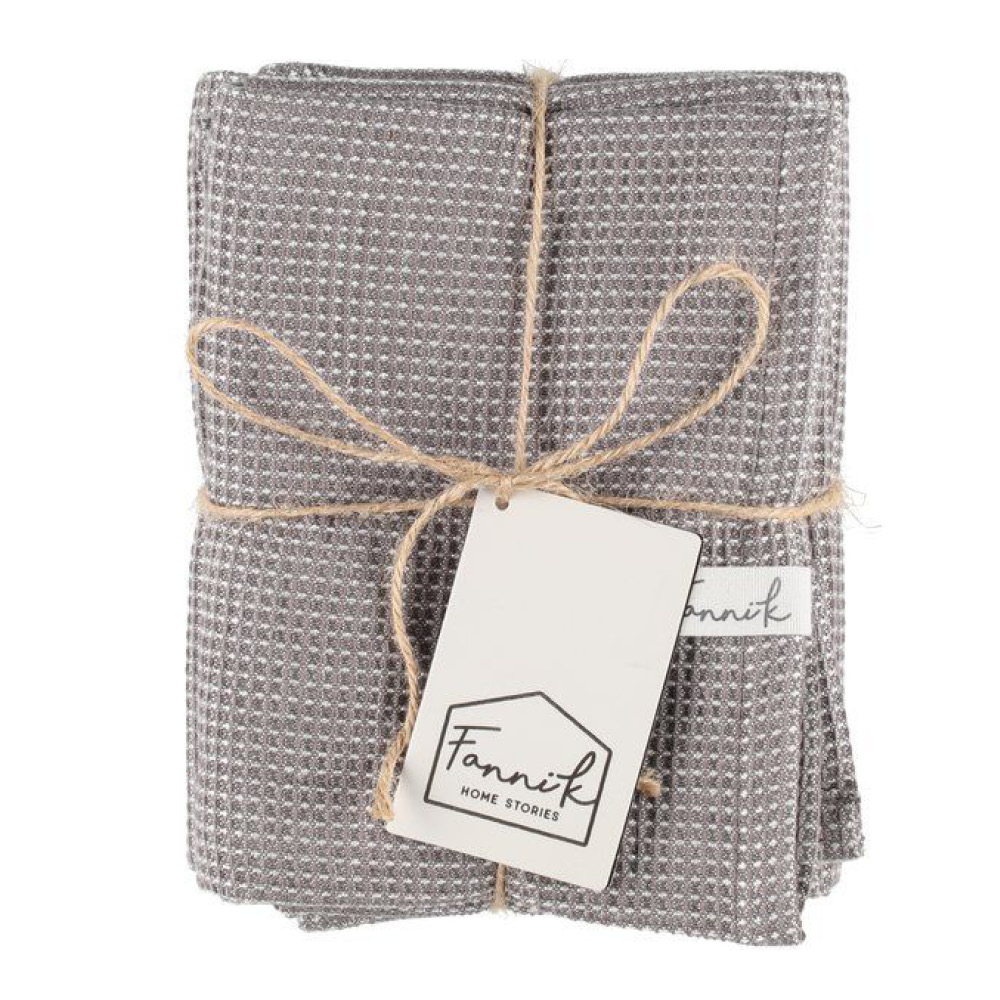 Fanni K Bamboo kökshandduk 2-pack 50x70 cm grå