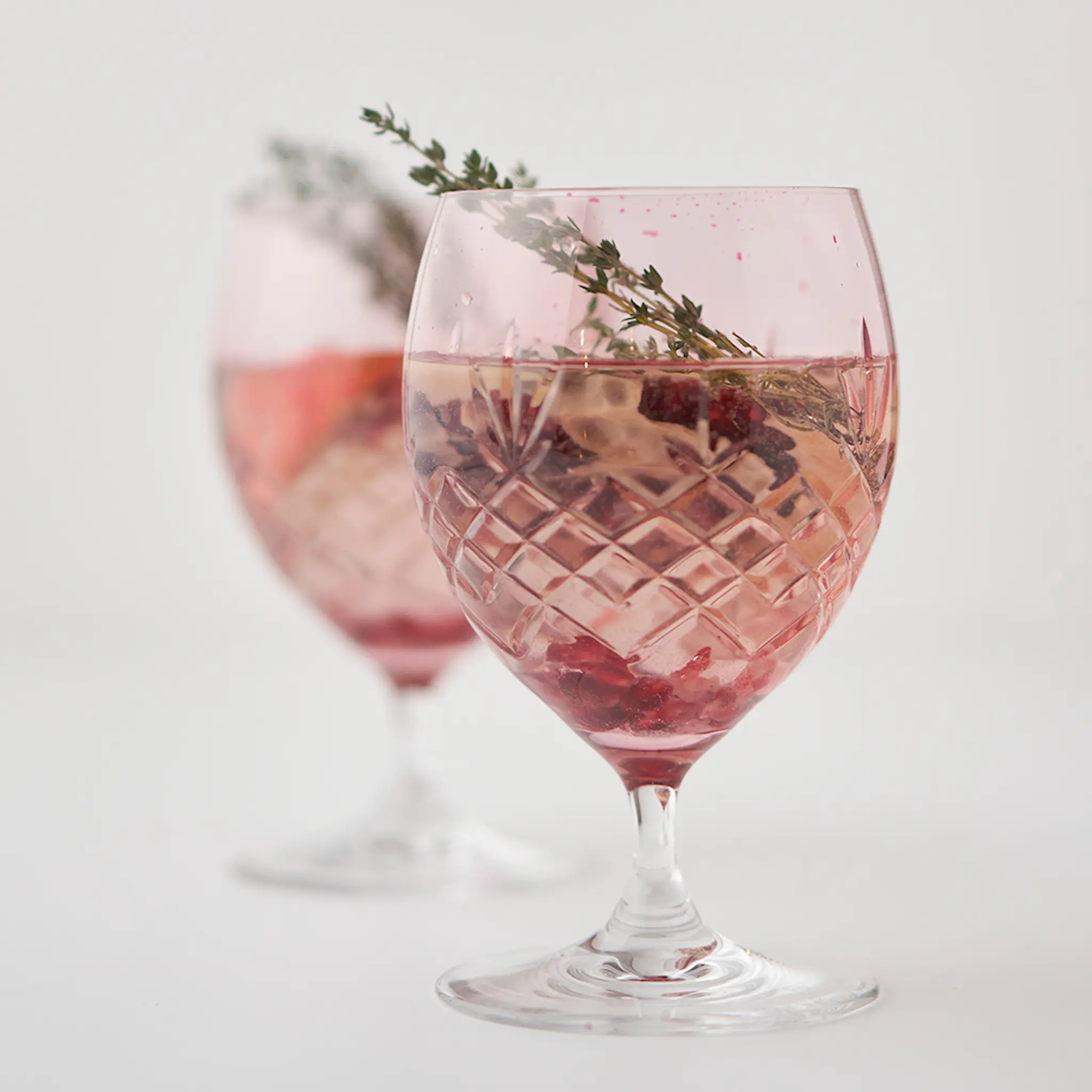 Frederik Bagger Crispy Eightball Glas på fot 55 cl 2-pack Topaz
