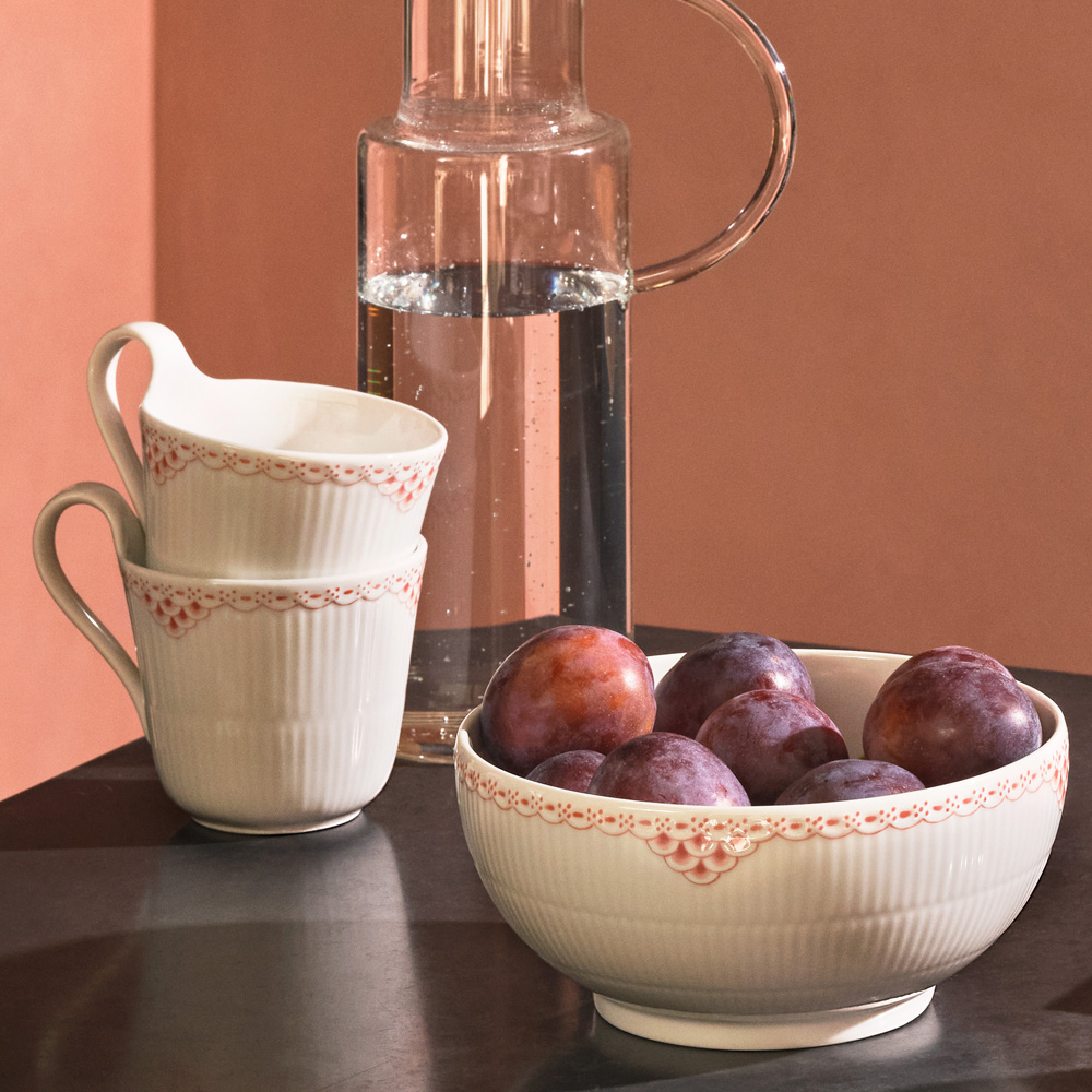 Royal Copenhagen Coral Lace blonde høyhankskopp 33 cl