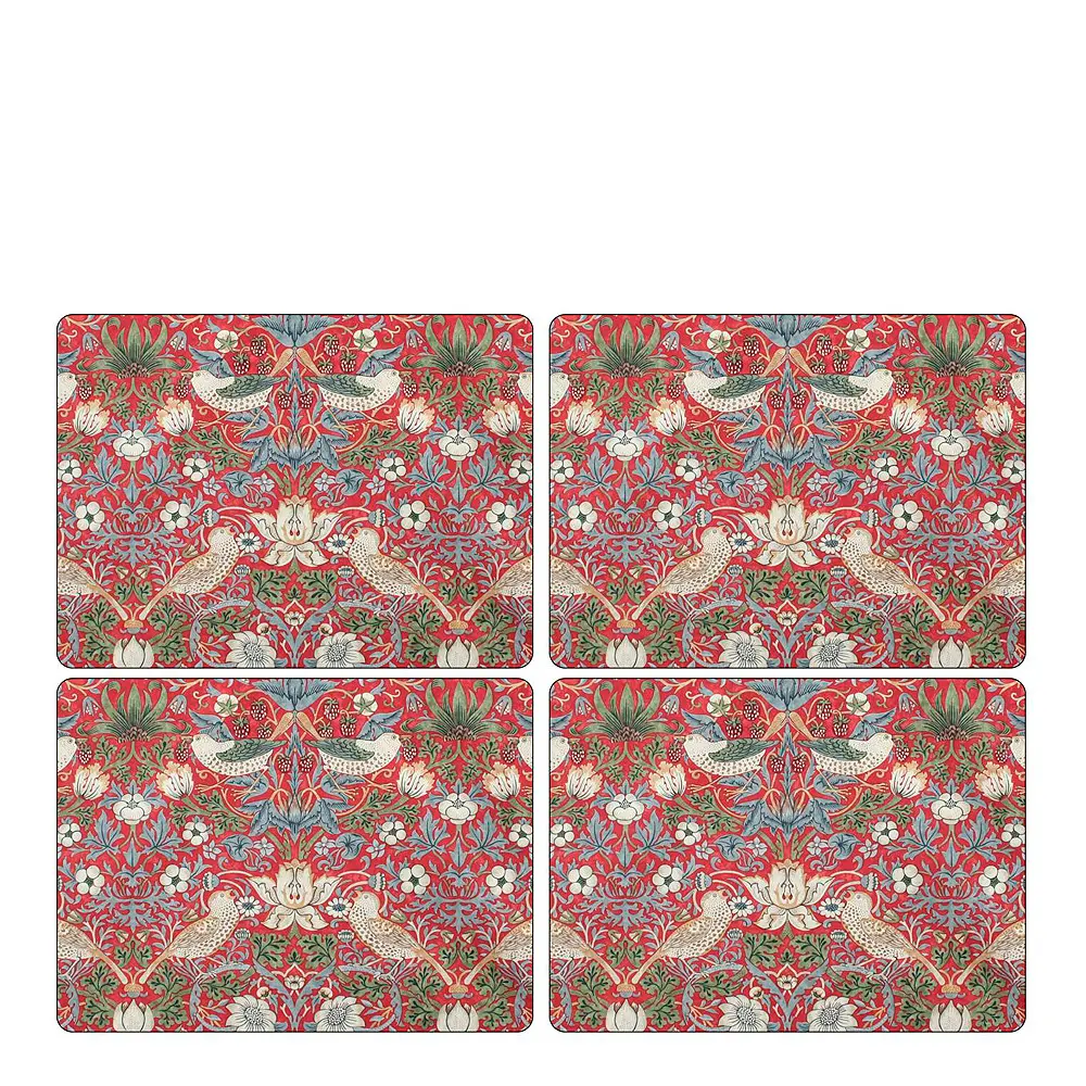 Strawberry Thief Pöytätabletti 30x40cm 4 kpl Punainen