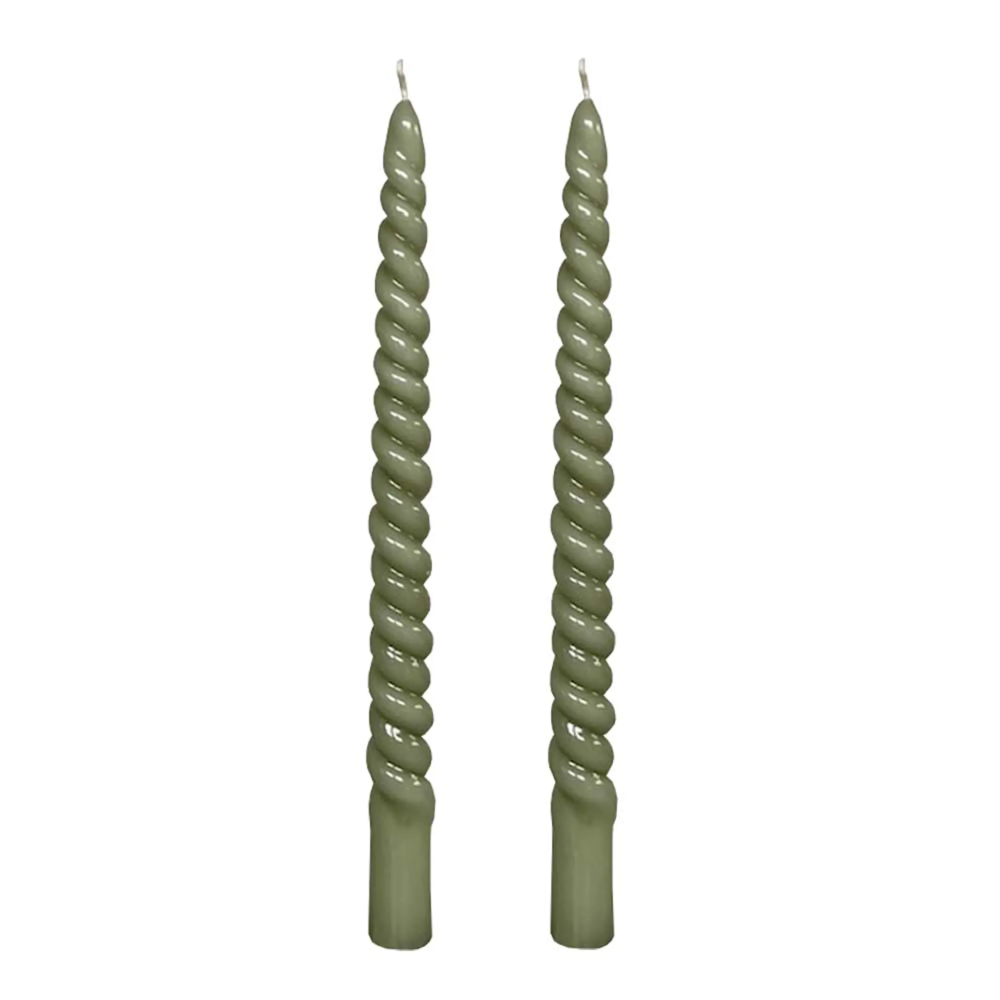 Vio Ljusfabrik Ljus Snurrade Lack 29 cm 2-pack Ormbunke