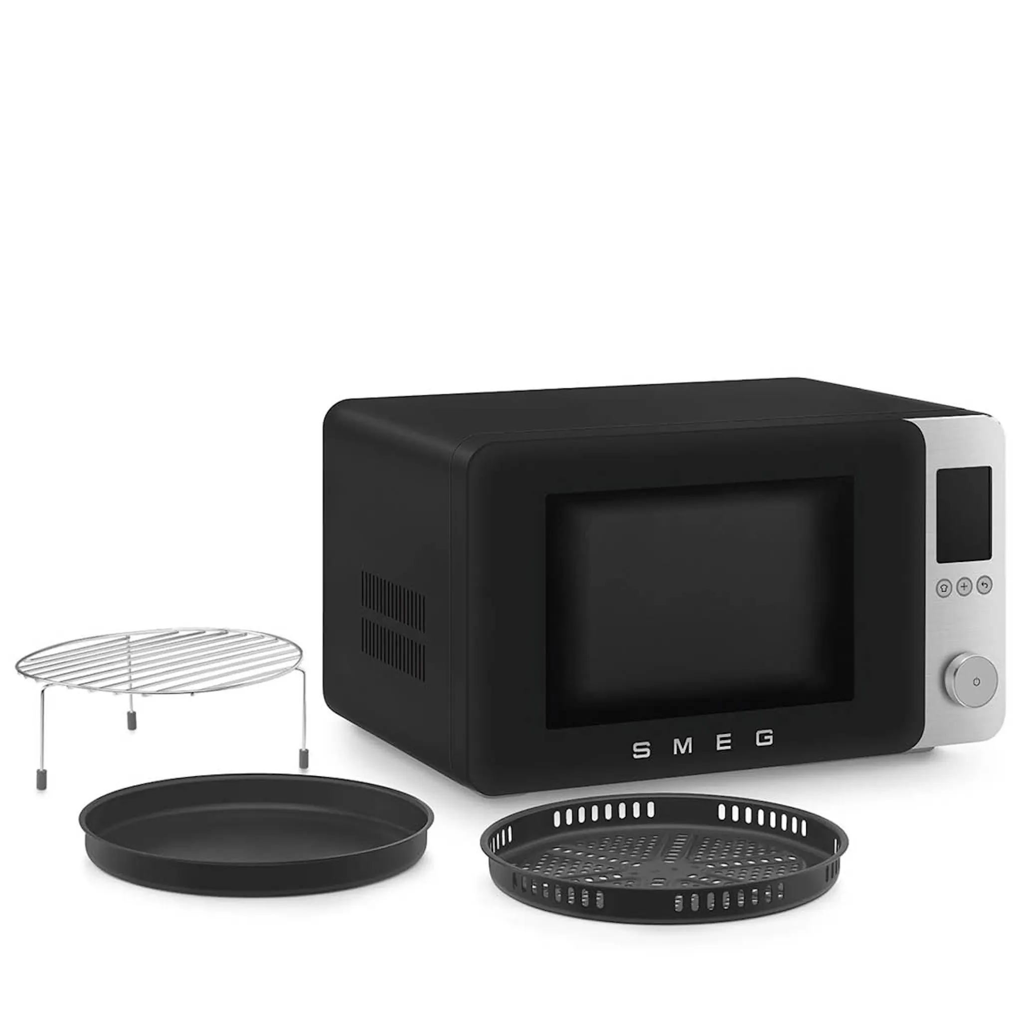 Smeg Smeg Collezione mikrovågsugn varmluft MOC02 2100W matt svart