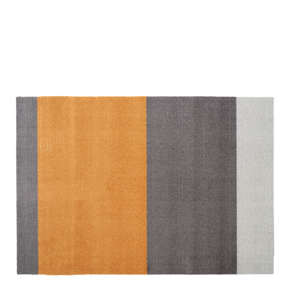 Tica Copenhagen Stripes horisontal gulvmatte 130x90 cm dijon/grey