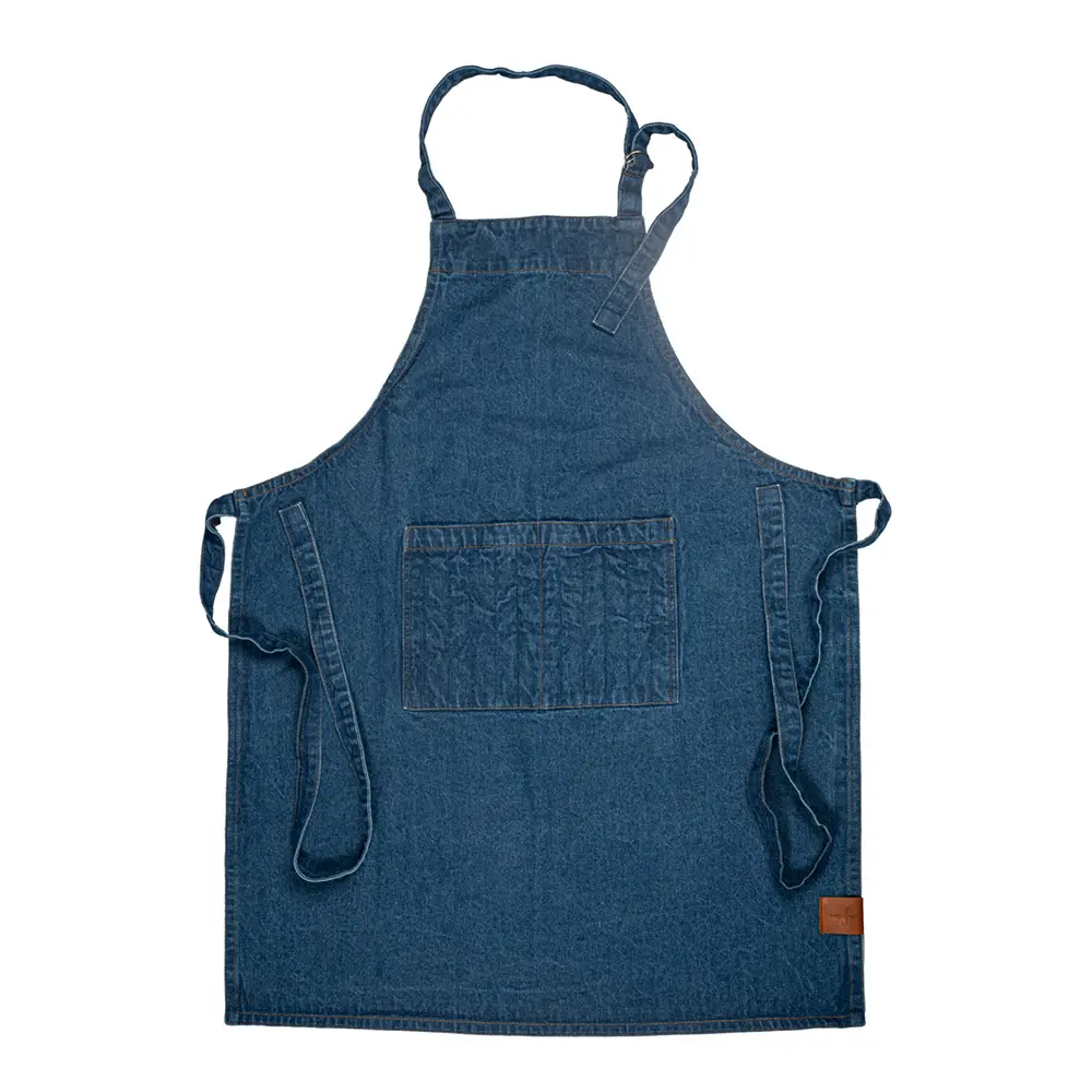 Aron denim forkle 90x70 cm blå