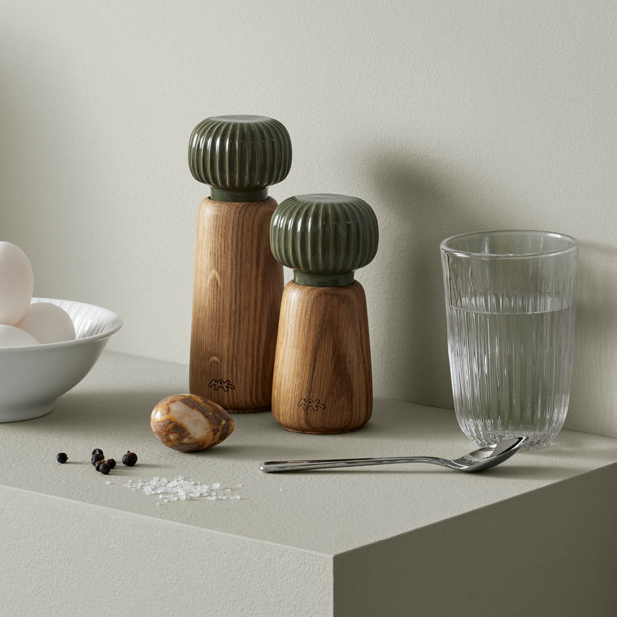 Kähler Hammershøi kvern h18 cm mørk grønn