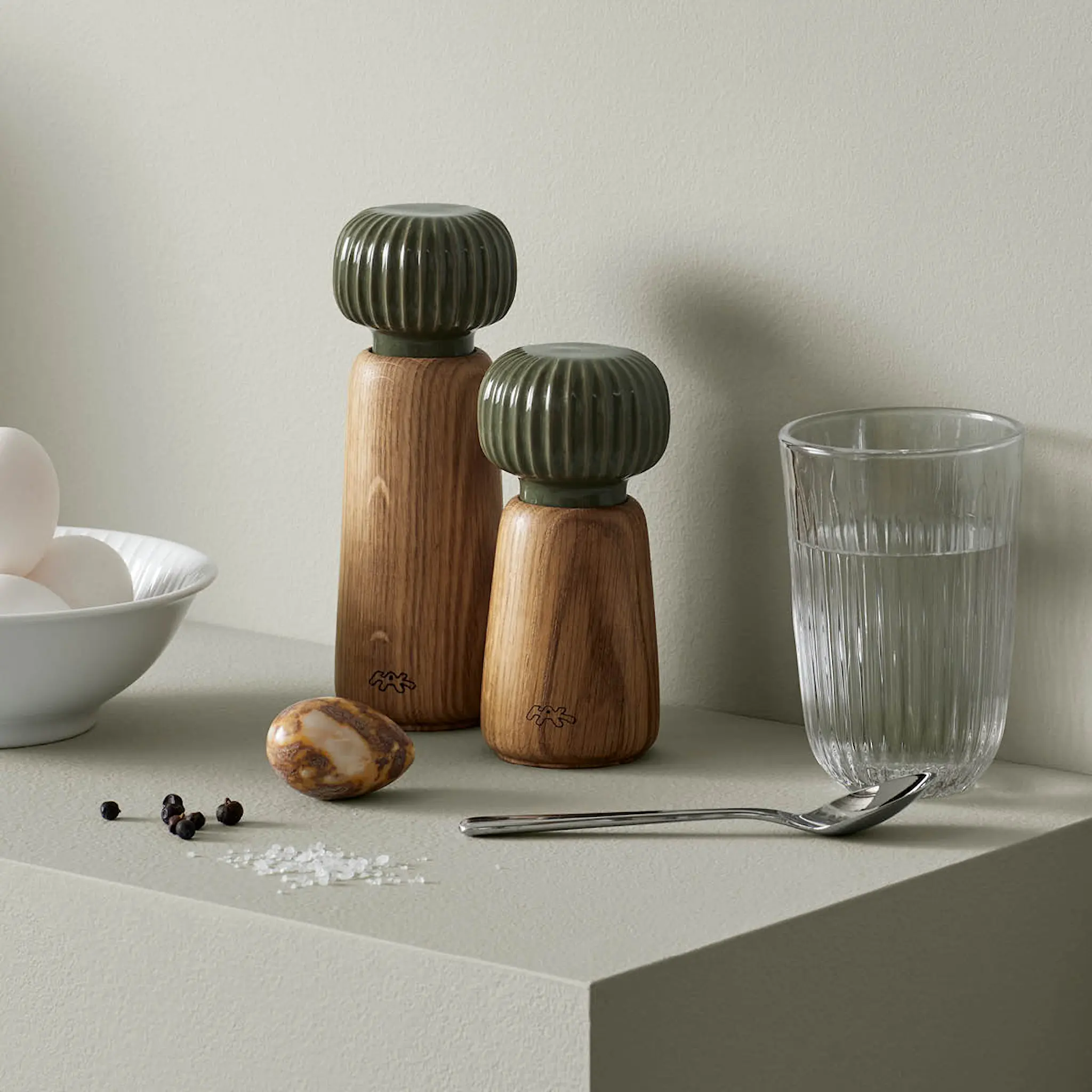 Kähler Hammershøi Maustemylly 18,5 cm Tummanvihreä