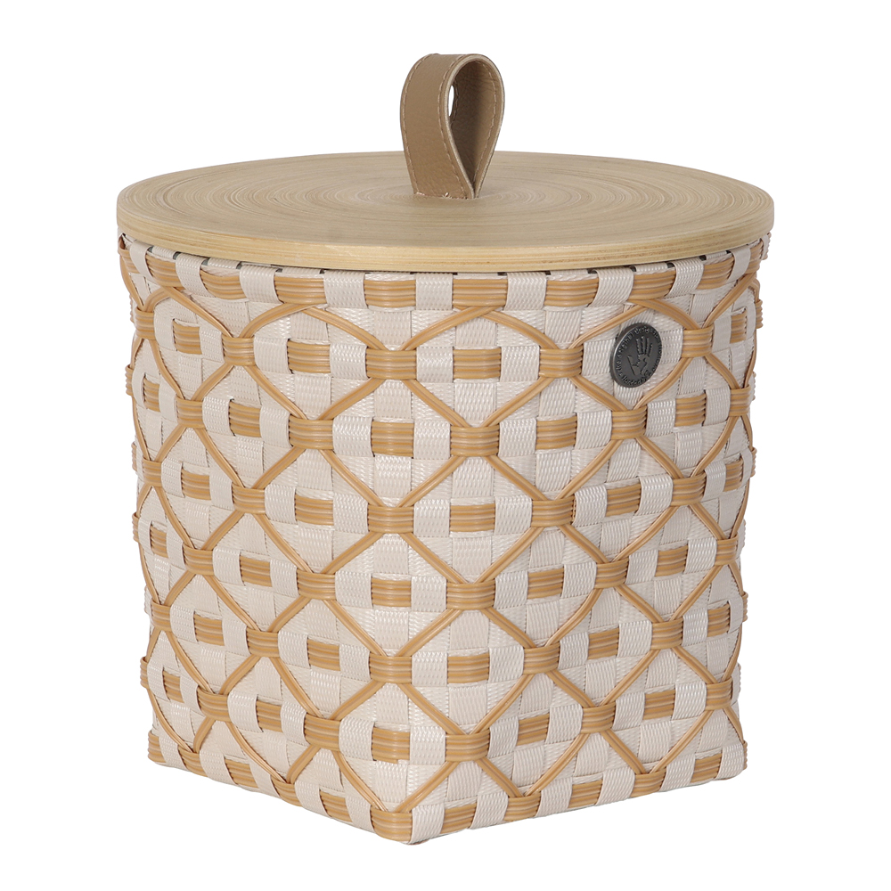 Handed By Ivy & Rose liten kurv m/lokk 20x19 cm champagne