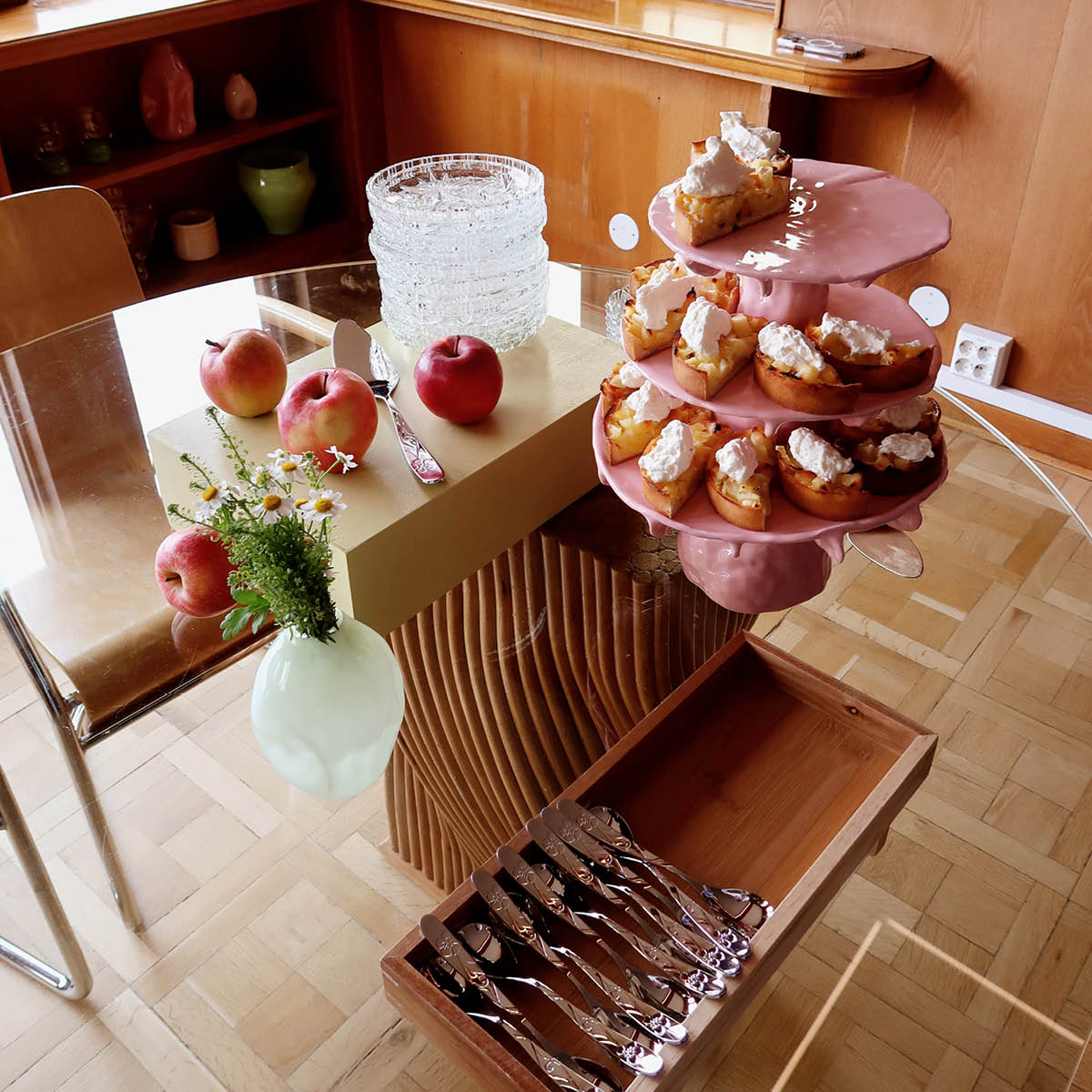 Hardanger bestikk Sanna kakesett 7 deler