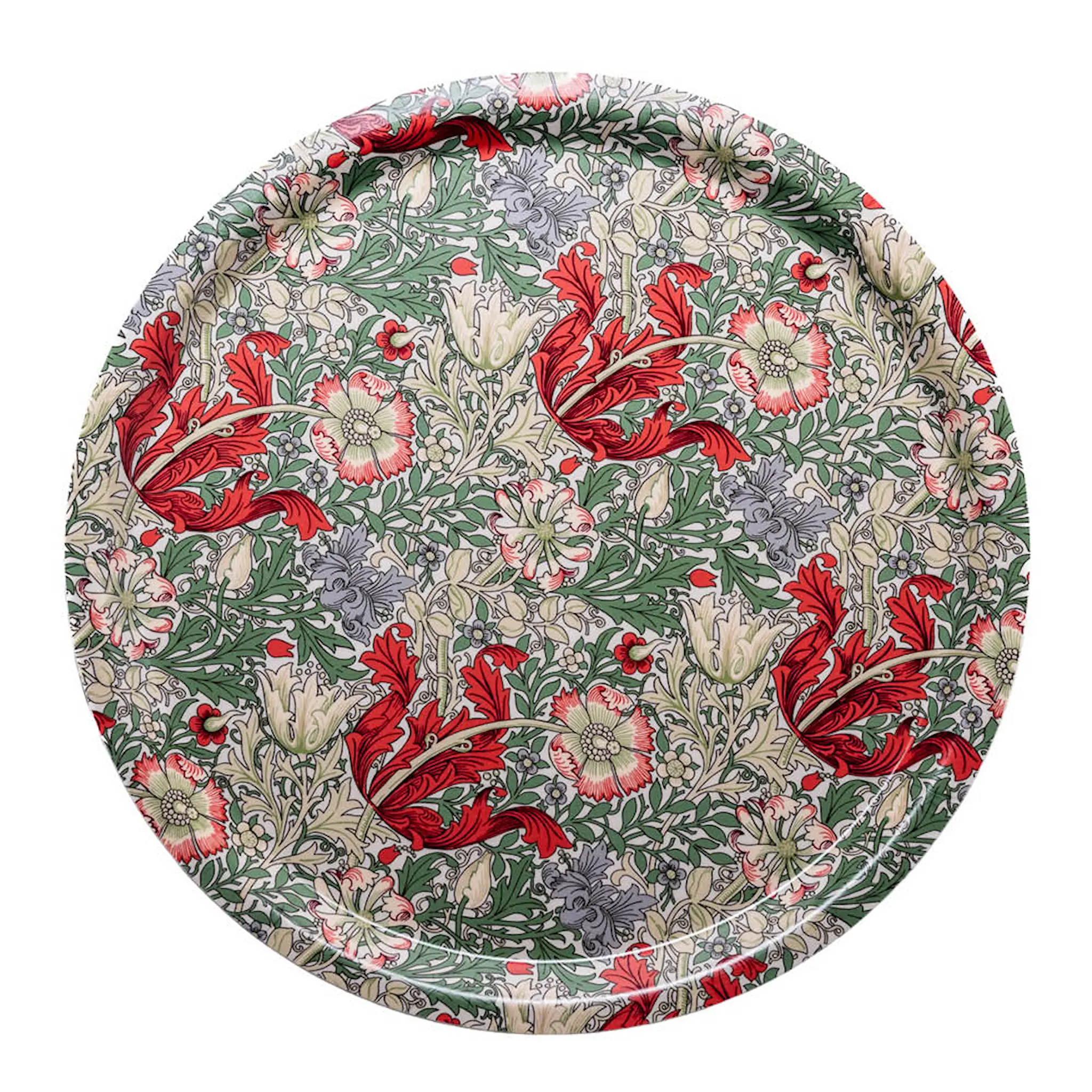 William Morris Comton rund bricka 46 cm röd