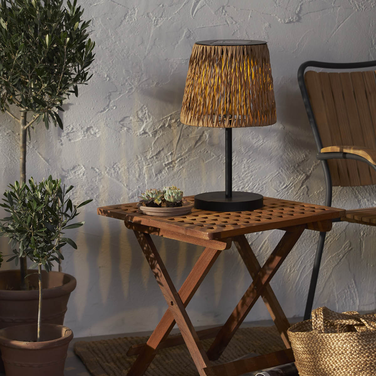 Star Trading Cesta solcellslampa bordslampa 483-19 48 cm brun