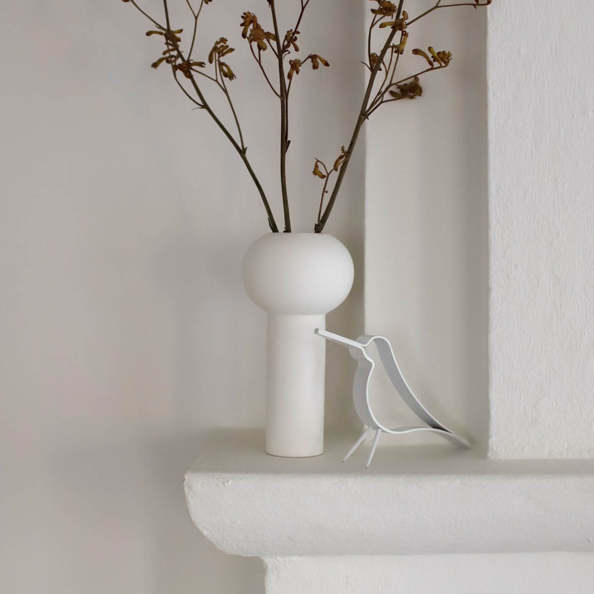 Cooee Woody Bird Small 14 cm vit