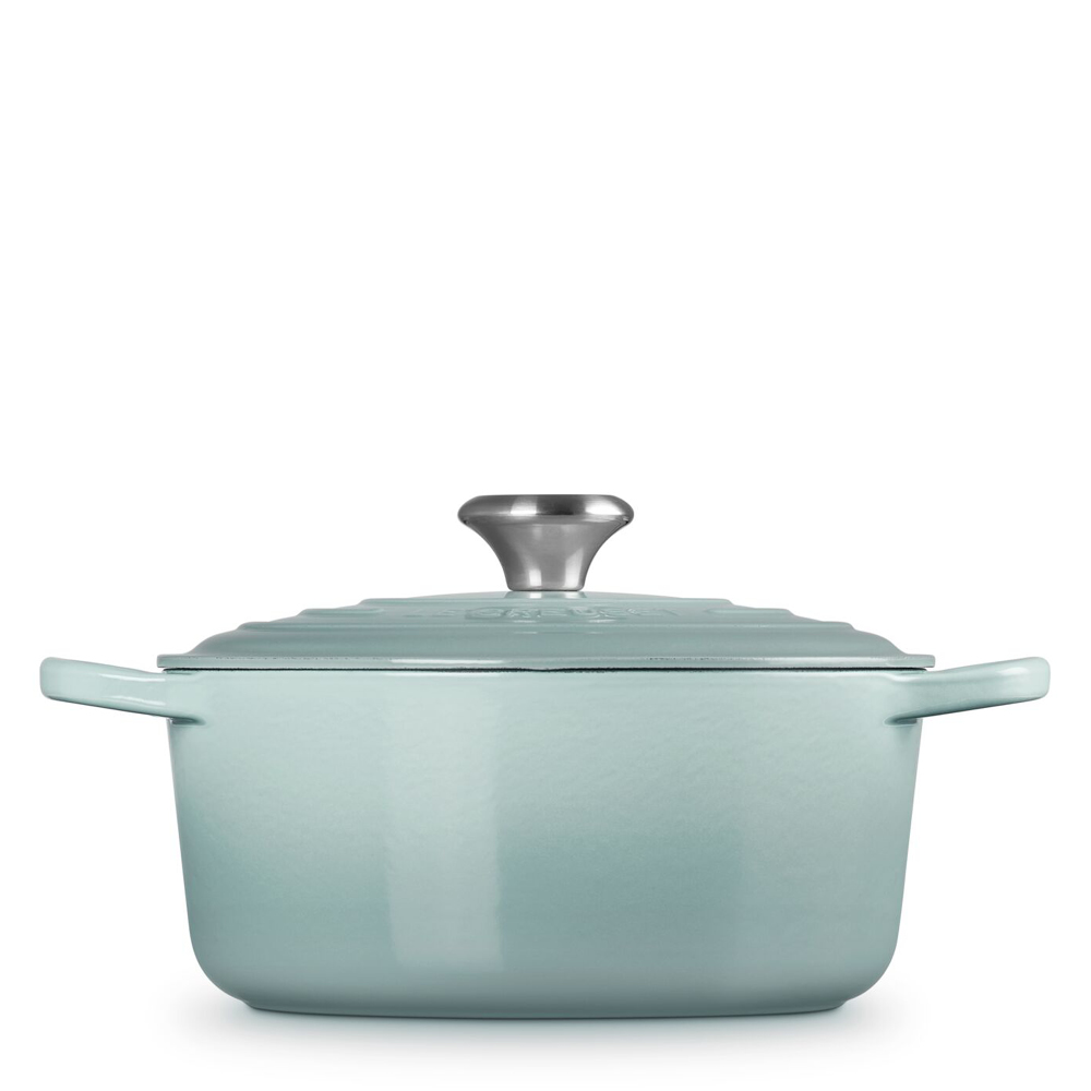 Le Creuset Signature gjutjärnsgryta rund 24 cm 4,2 L sea salt
