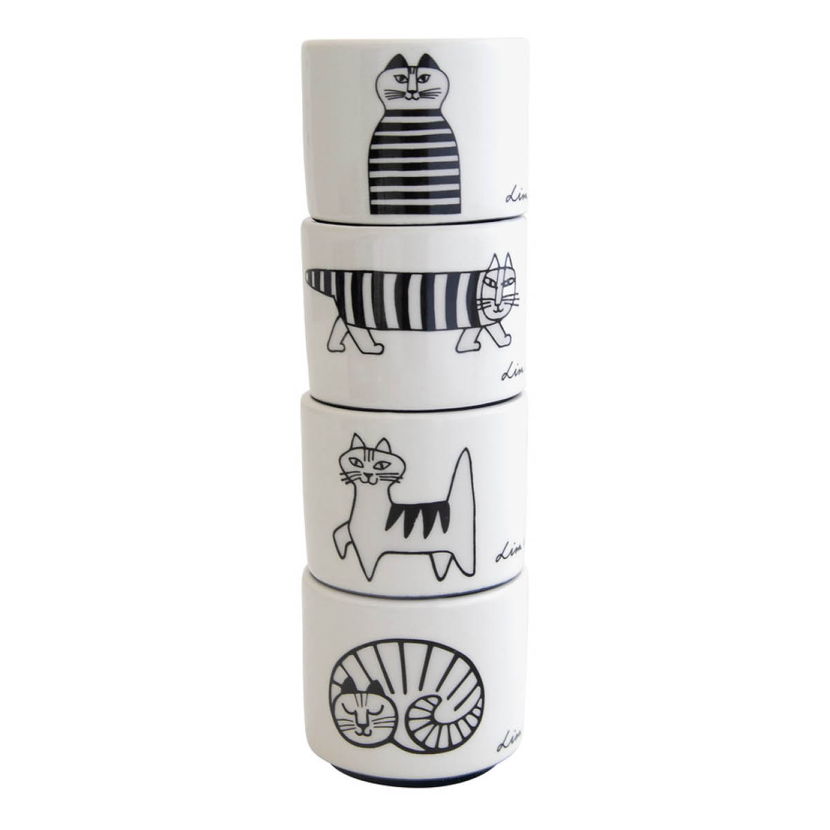 Pluto Lisa Larson äggkopp 5 cm 4-pack Cats