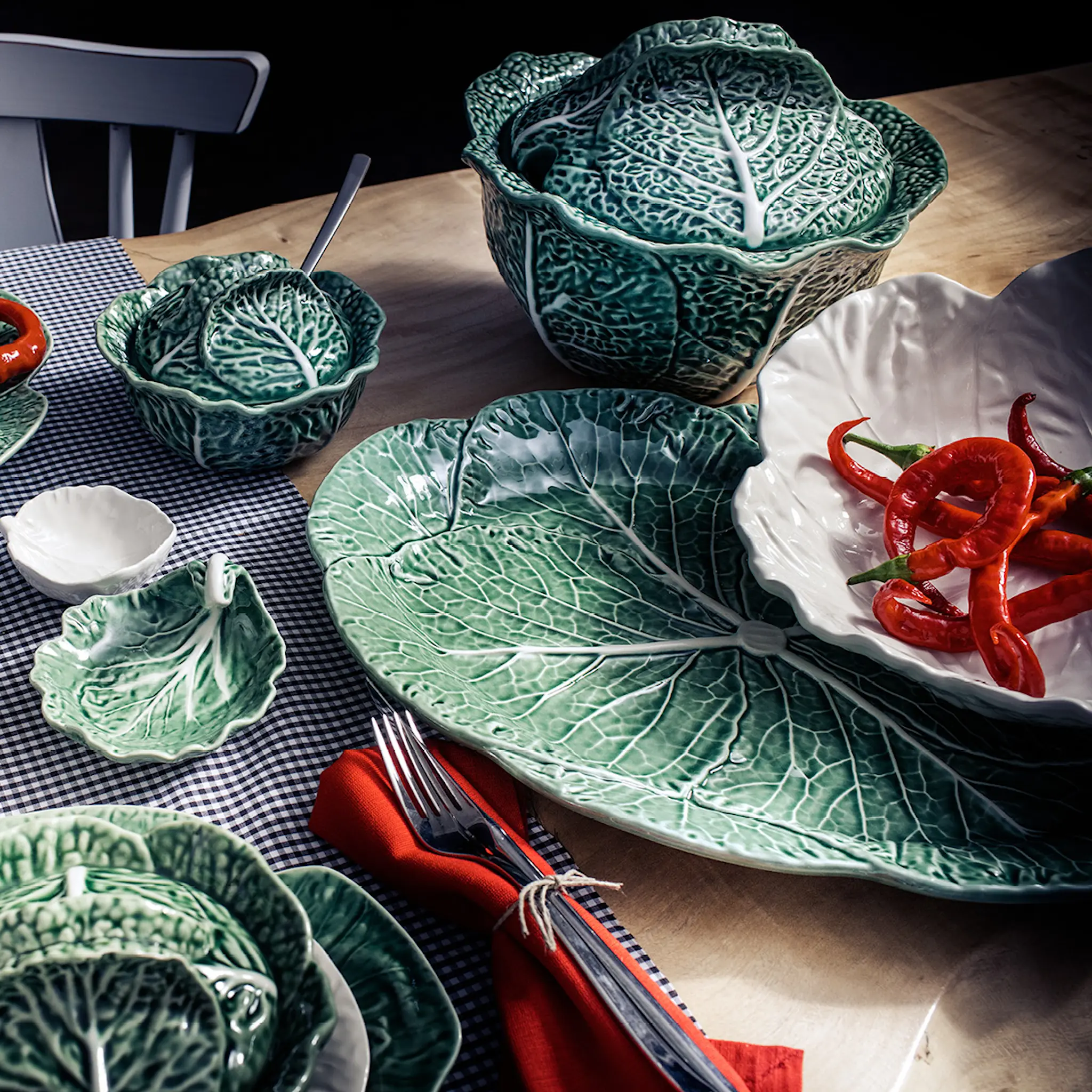 Bordallo Pinheiro Cabbage Kulho kannella 3 L Vihreä