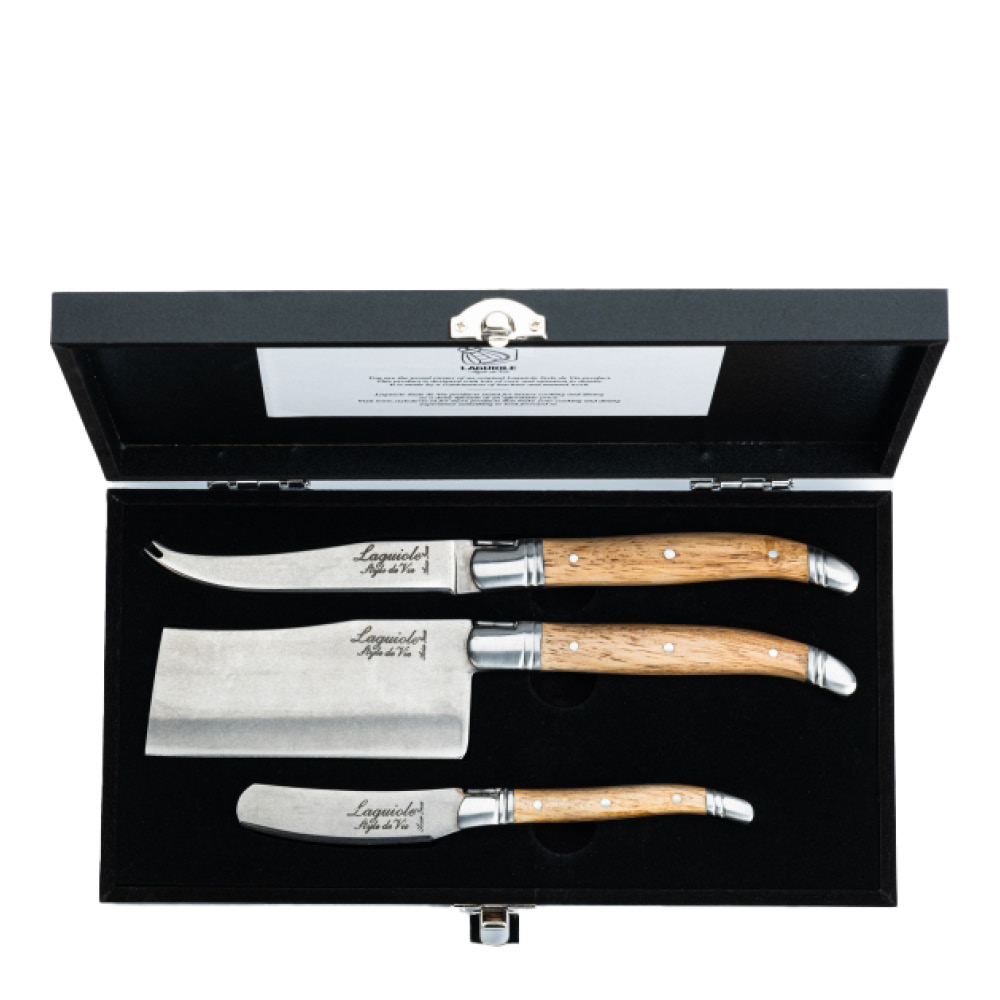 Laguiole Style de Vie - Laguiole Juustoveitsi 3 kpl Tammi