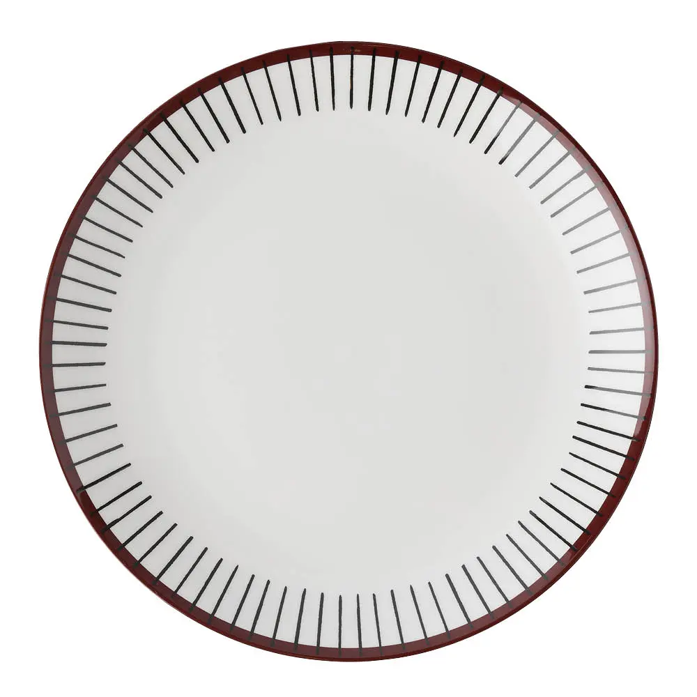 Ribb tallerken uten fane 24 cm brunsvart