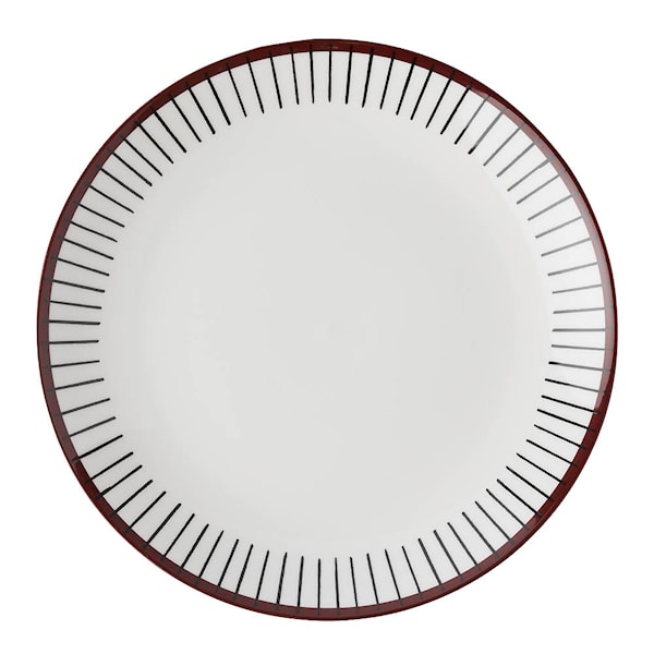 Ribb tallrik utan bräm 24 cm brunsvart