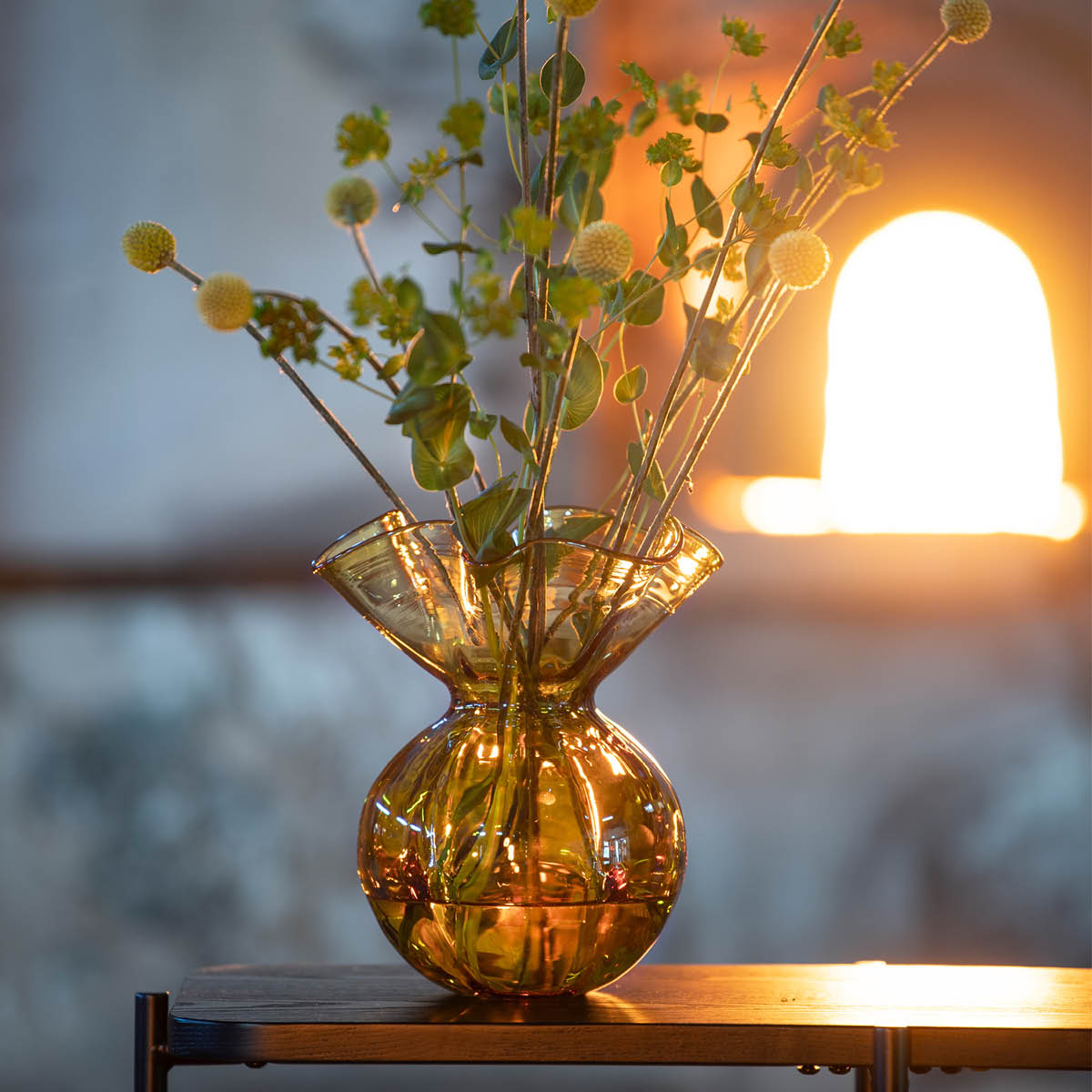 Magnor Boblen pride vase 23 cm gul