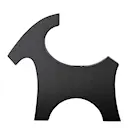 Ljusstake träbock 25x23cm lackad svart