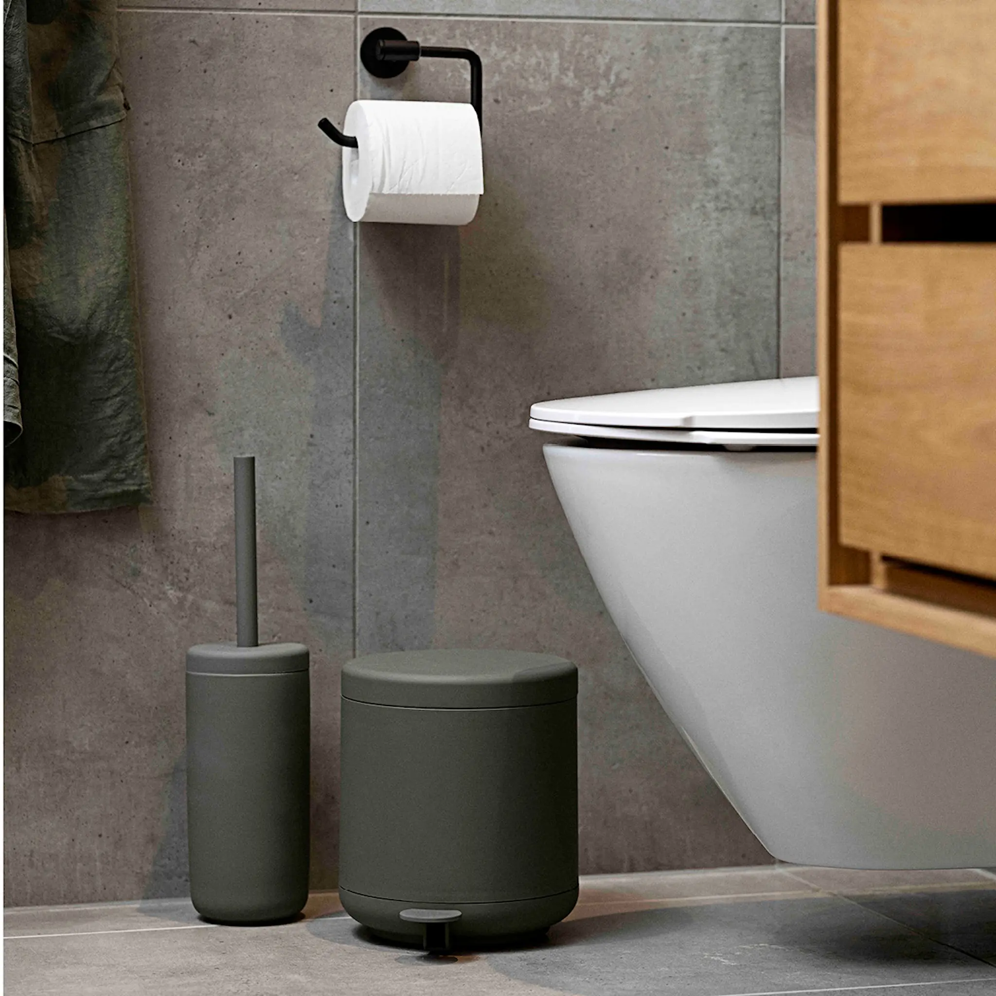 Zone Ume toalettborste olive green
