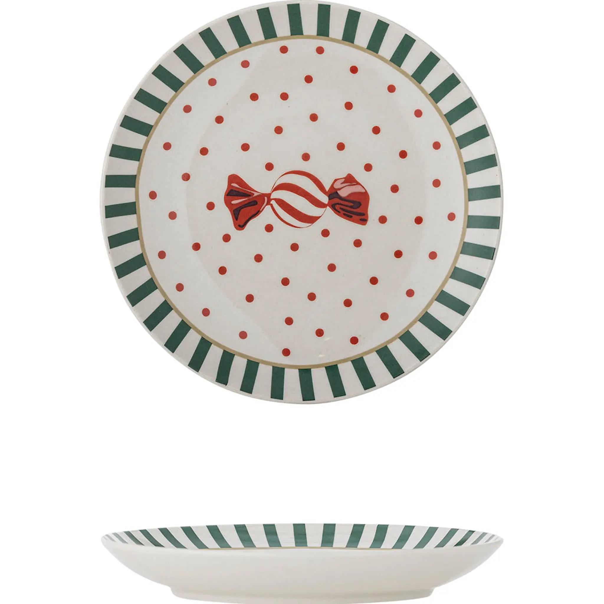 Bloomingville Yule tallerken 23 cm julemotiv multi hover