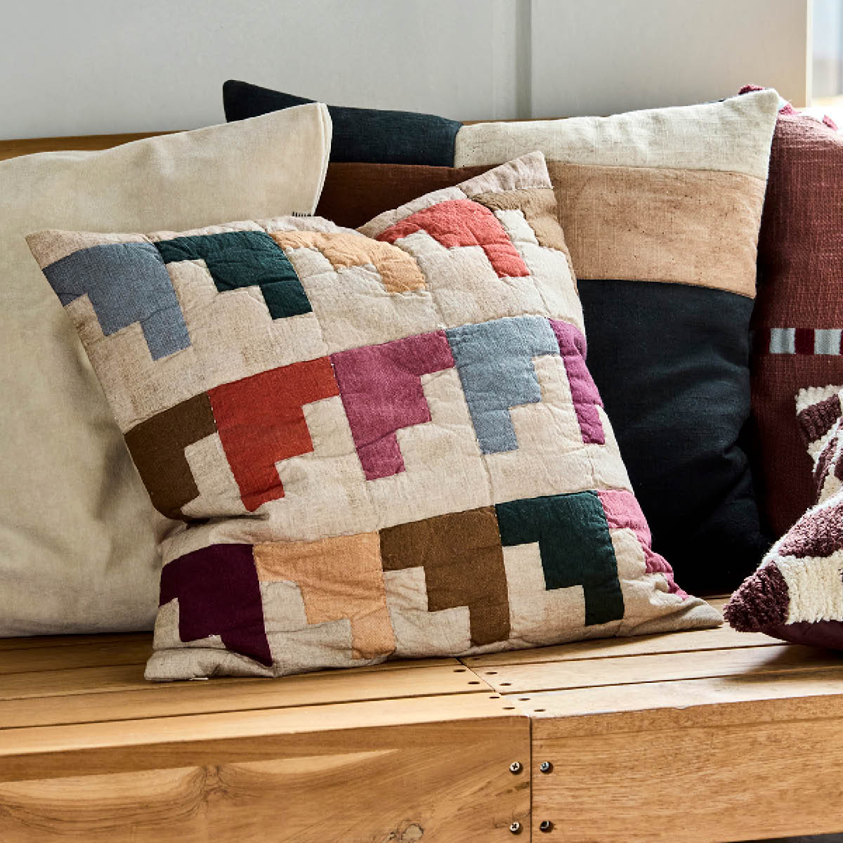 House Doctor Tyynynpäällinen Block 50x50 cm monivärinen