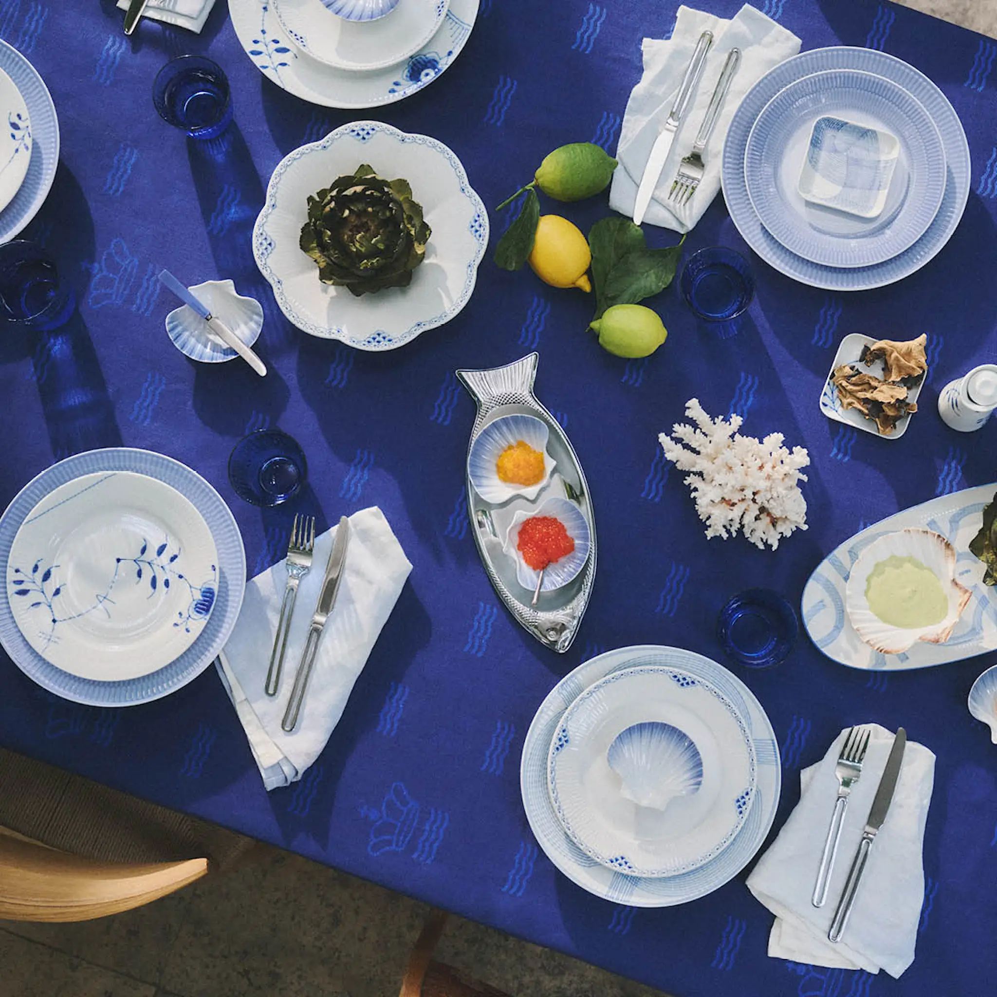 Royal Copenhagen Iris tallerken 27 cm blå