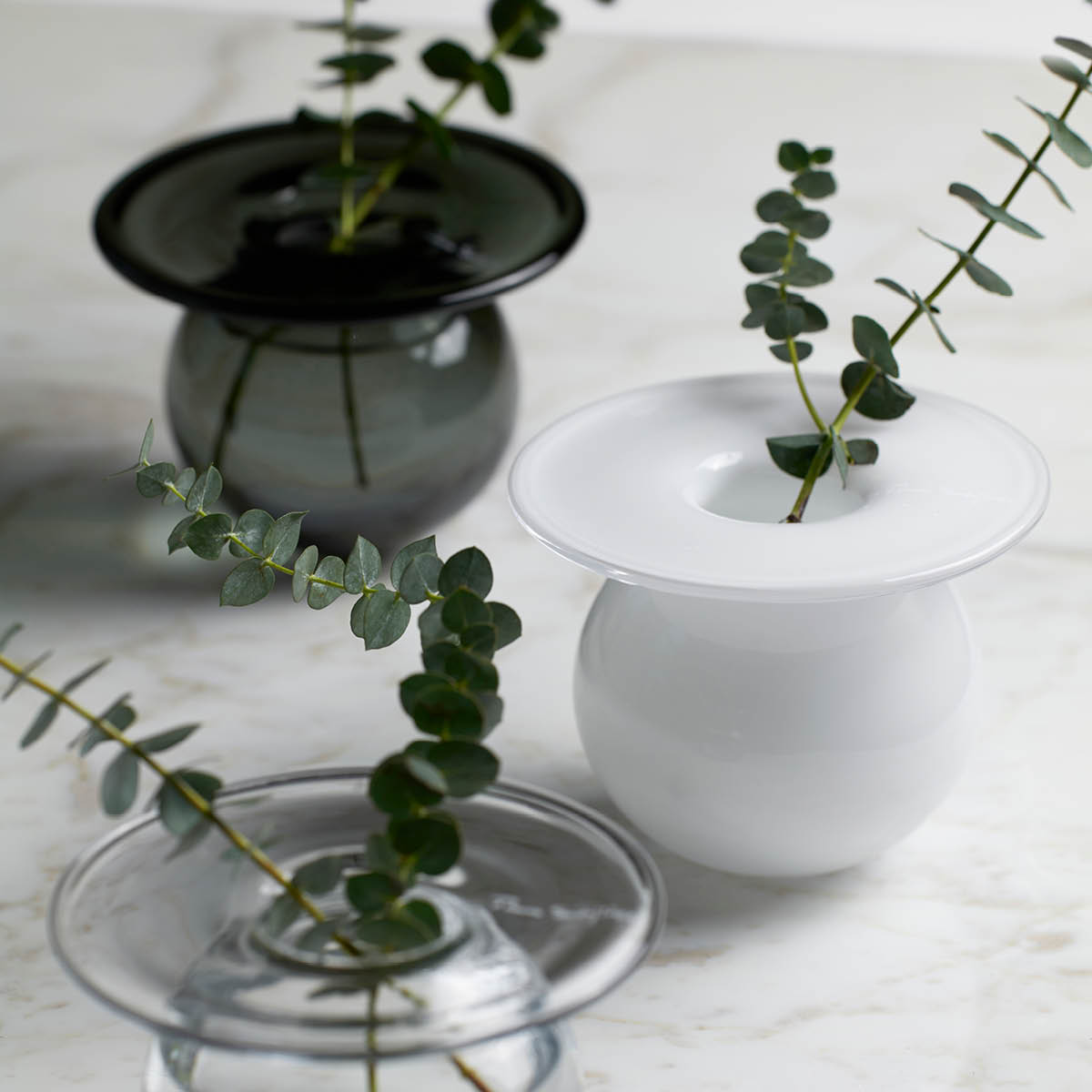 Magnor Boblen vase 12 cm hvit