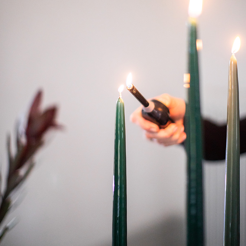 Hilke Herregårdslys 30 cm 6 stk antikk grønn