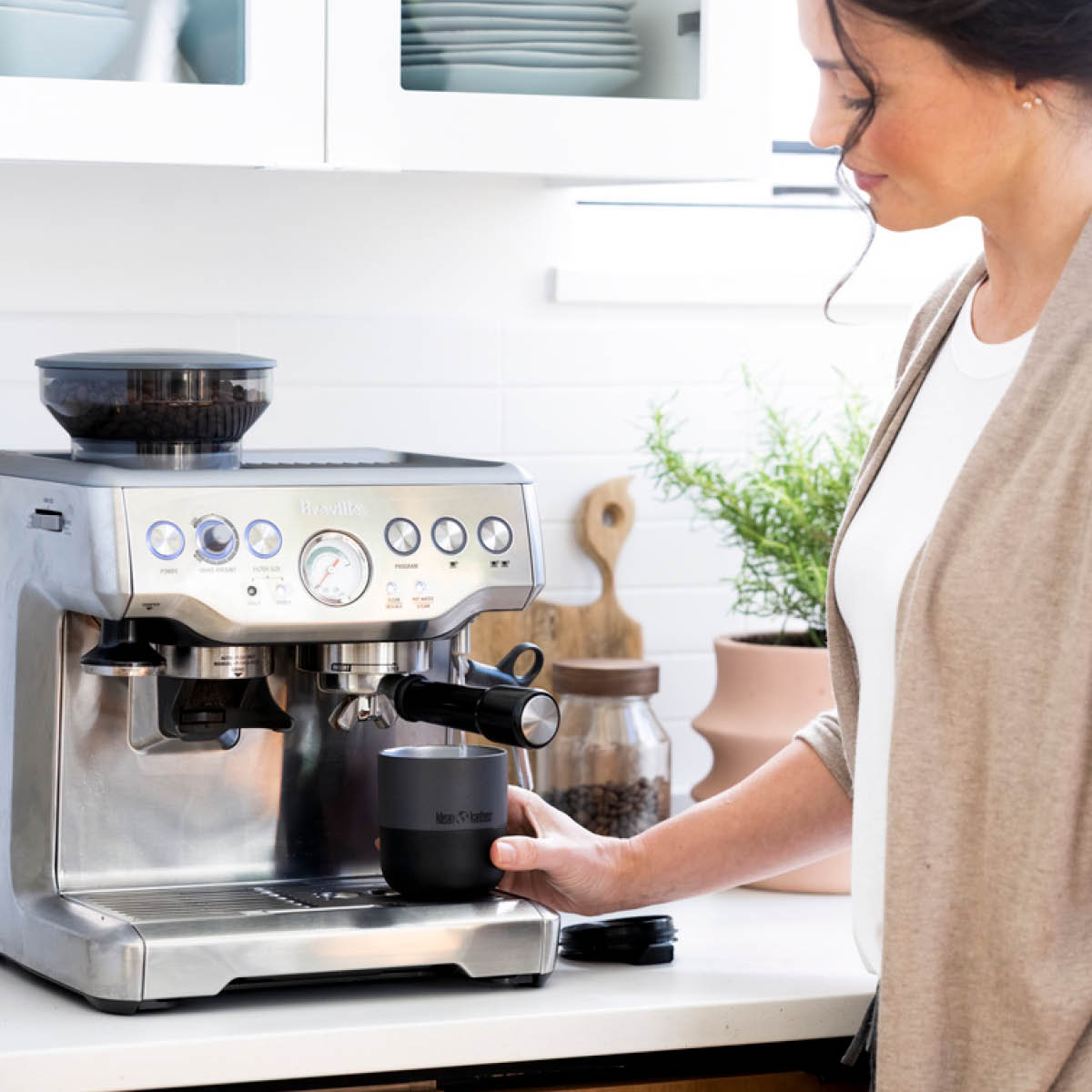 Klean Kanteen Rise Lowball kopp 30 cl med flipplokk asfalt