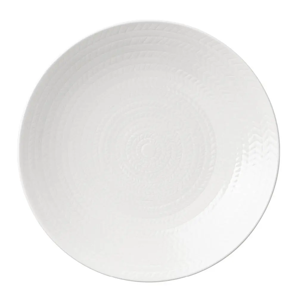 Blå Eld Lautanen 19 cm Valkoinen