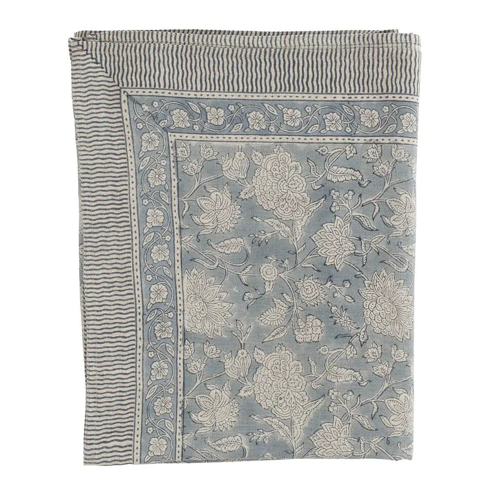 Indian Rose Pöytäliina 145x350 cm Dusty Blue