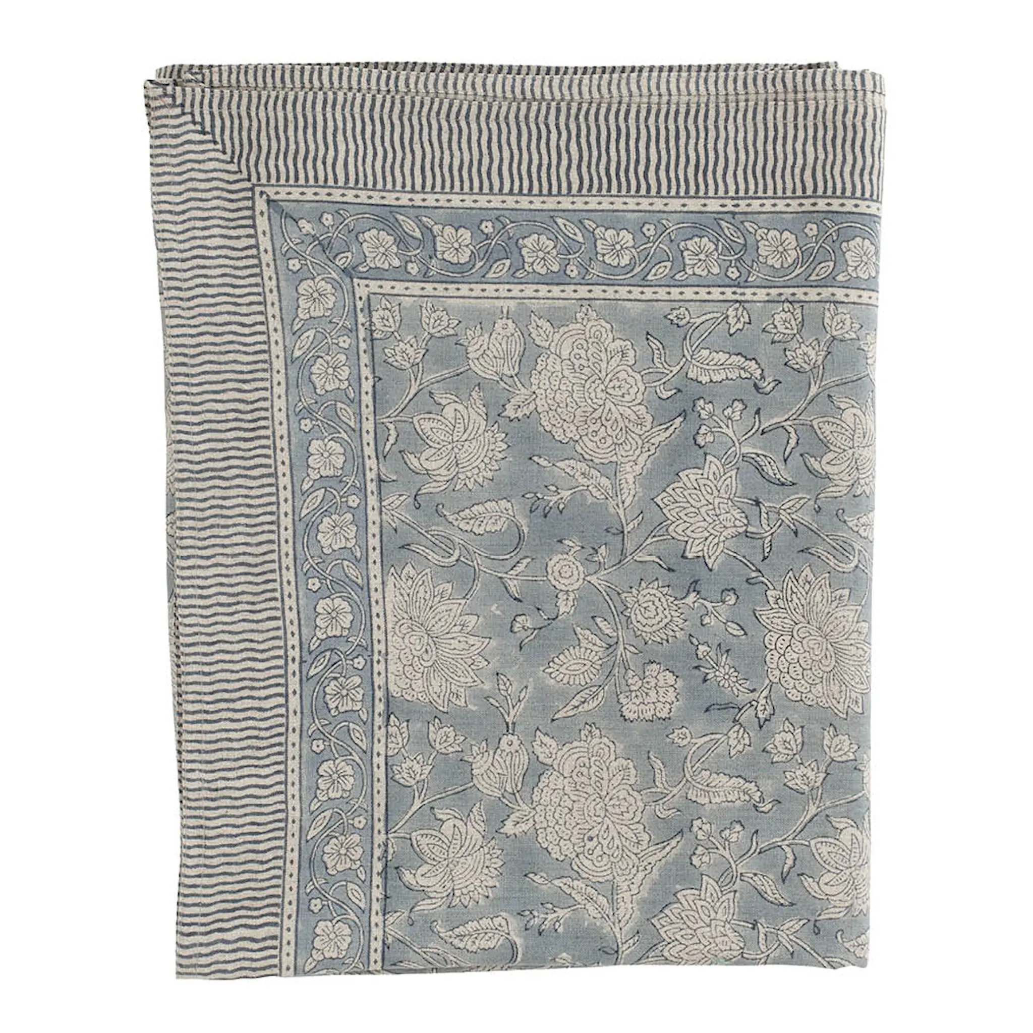 Chamois Indian Rose linneduk 145x350 cm dusty blue