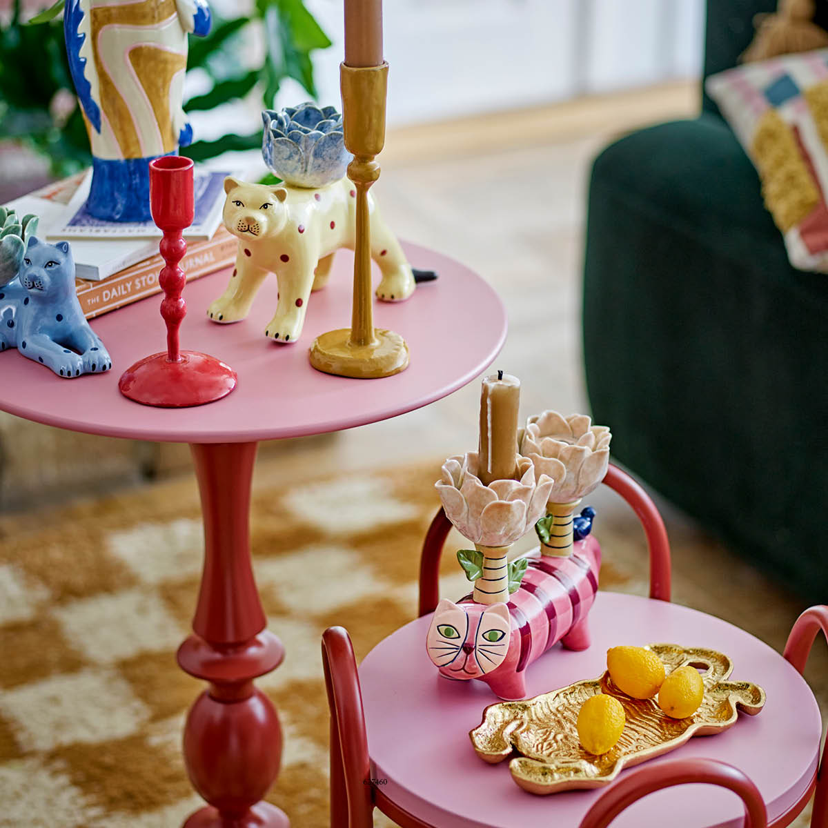 Bloomingville Rory lysestake 13,5 cm 2 stk blå