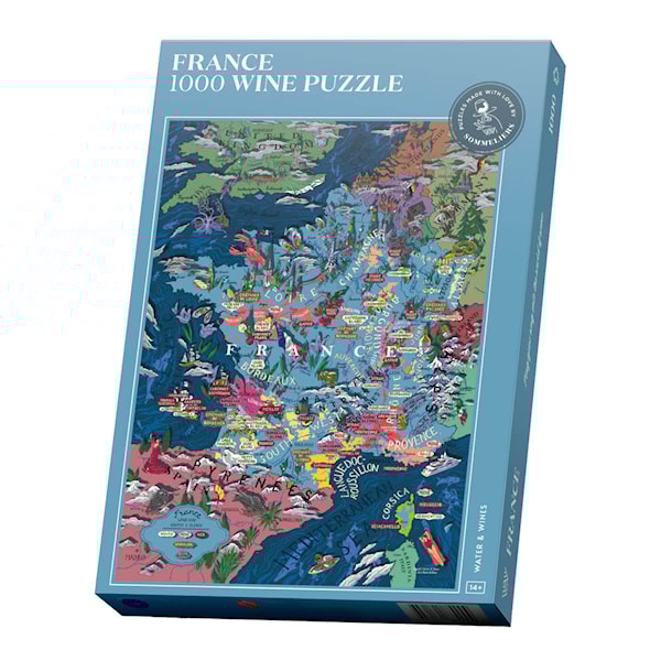 Vinpussel - Frankrike 1000 bitar Blå