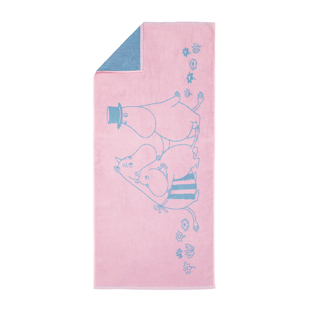Moomin Arabia - Muumi Pyyhe 70x140 cm Perheen parissa