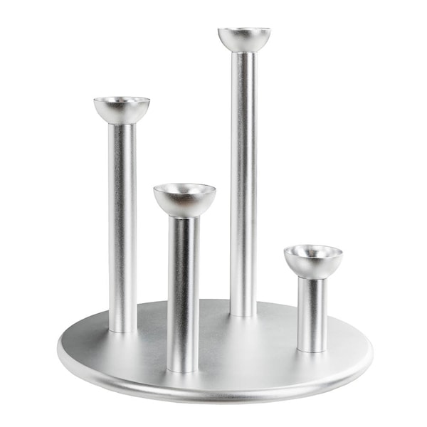 Pipe adventsljusstake 18,5 cm silver