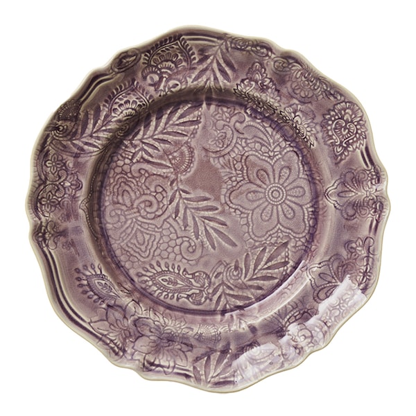 Arabesque serveringsfat rund 34 cm lavender