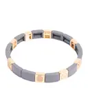 Enamel Tiles Stone Line armbånd denim/guld