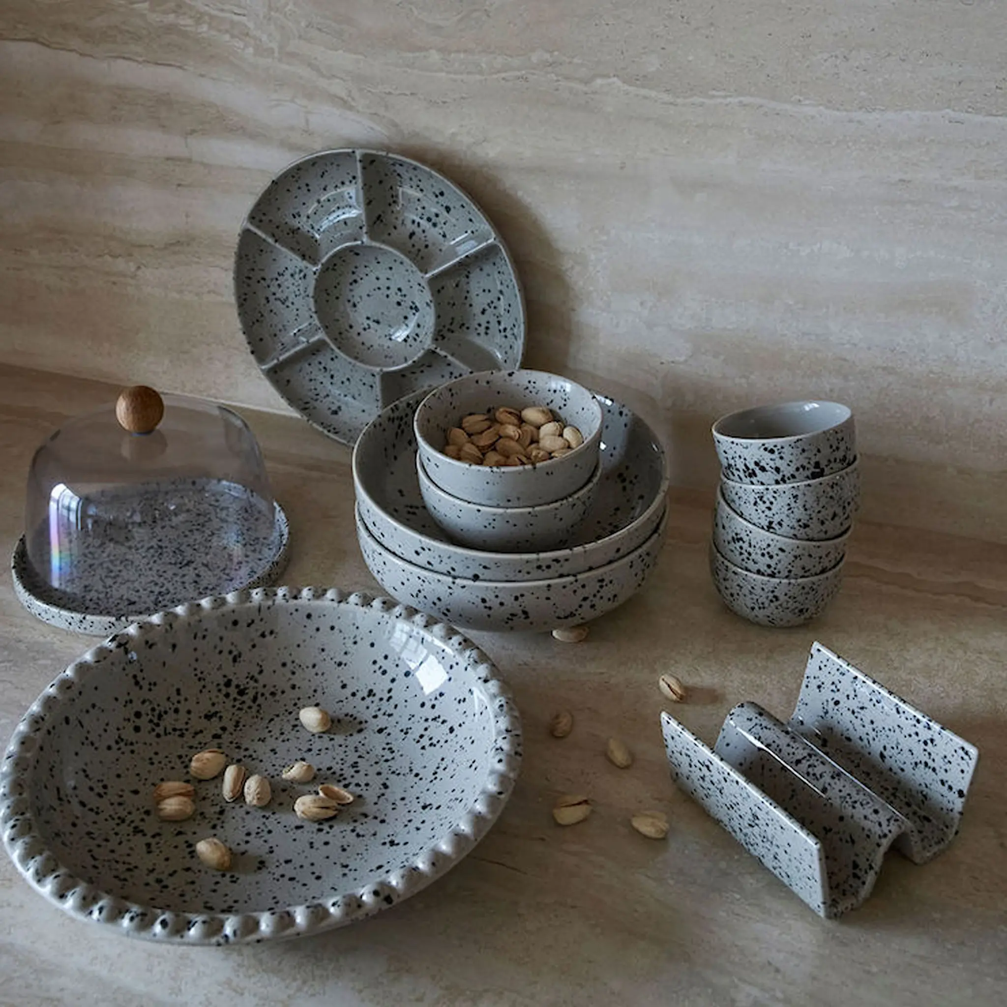 Sagaform Serveringsskål 21x7cm Grå/Svart Grå/Svart